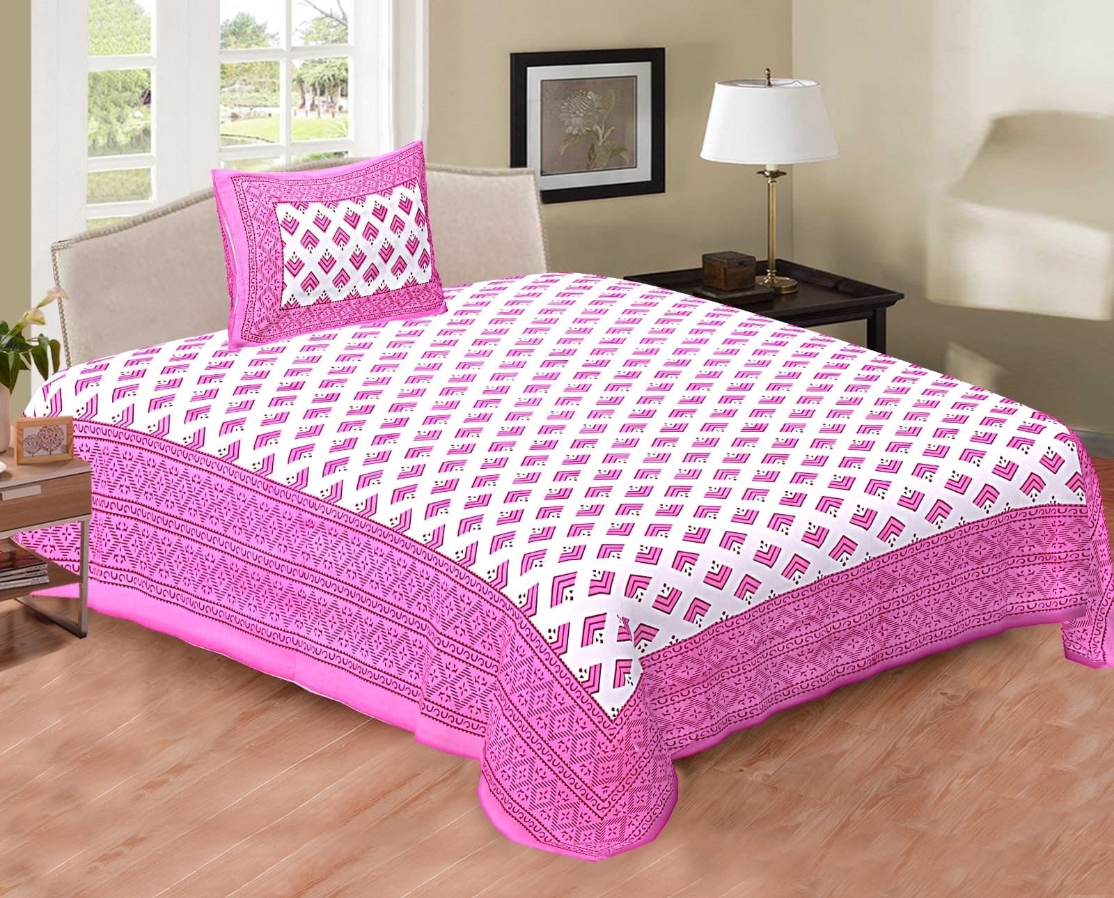 Bedsheets with 1 Free pillow Cover - chikankariofficial