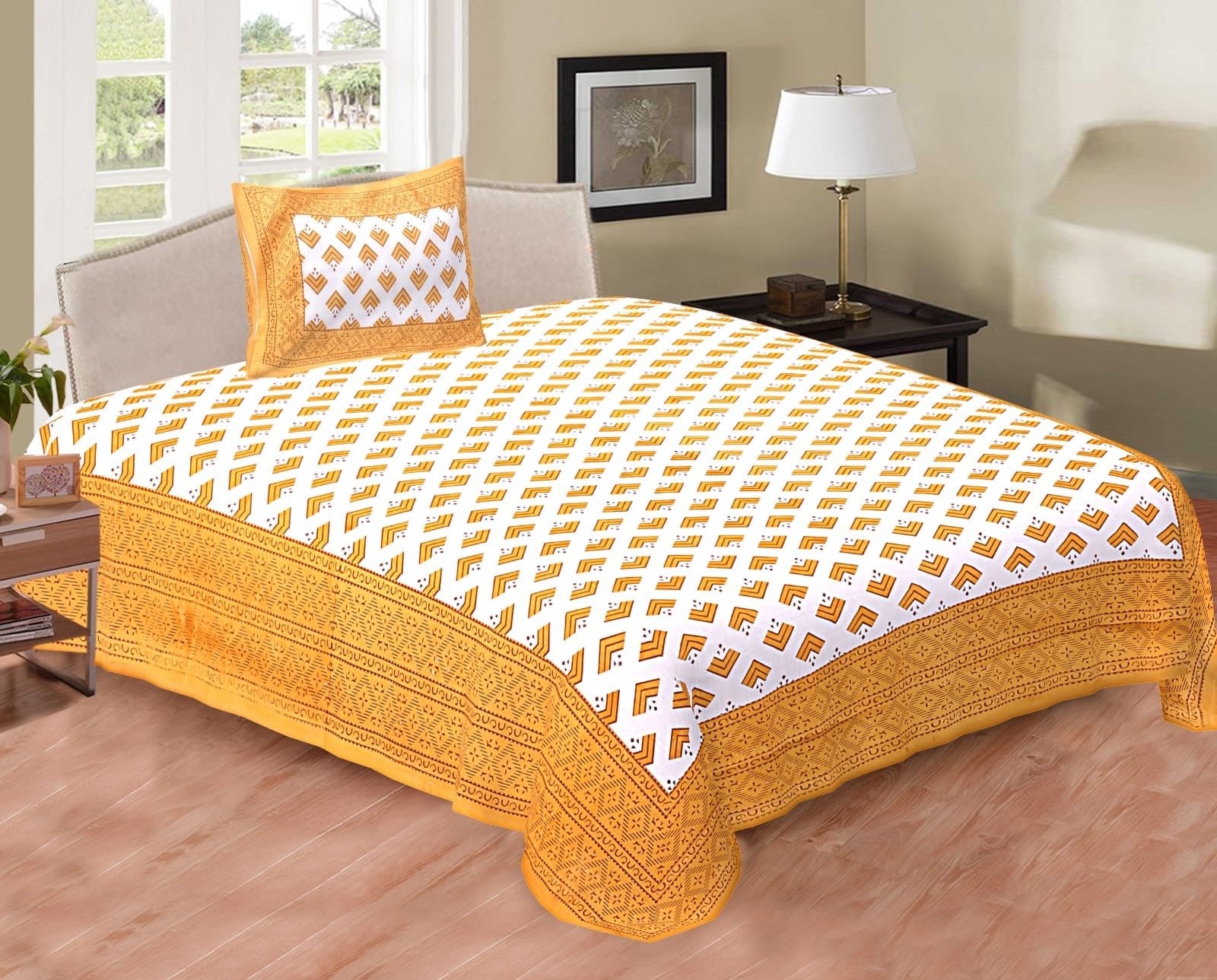 Bedsheets with 1 Free pillow Cover - chikankariofficial