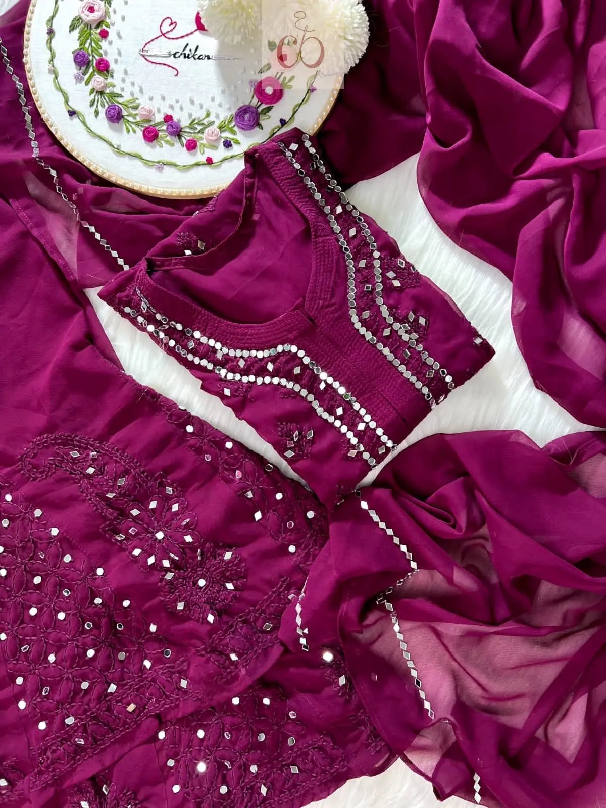 Buti Jaal Mirror Work 4pc Set