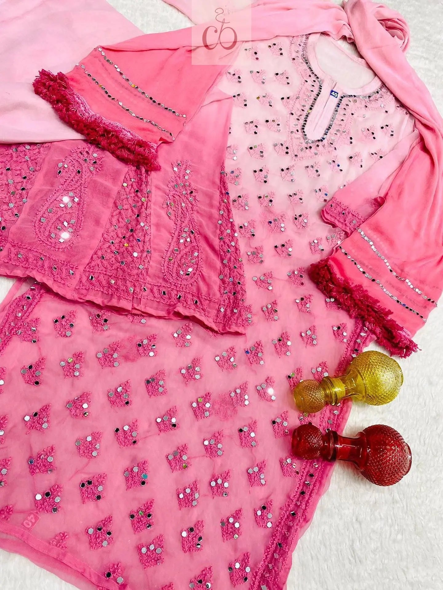 Buti Jaal ombre 4pc Mirror Set Extra Shades ( Most Loved ) 14 Shades - chikankariofficial