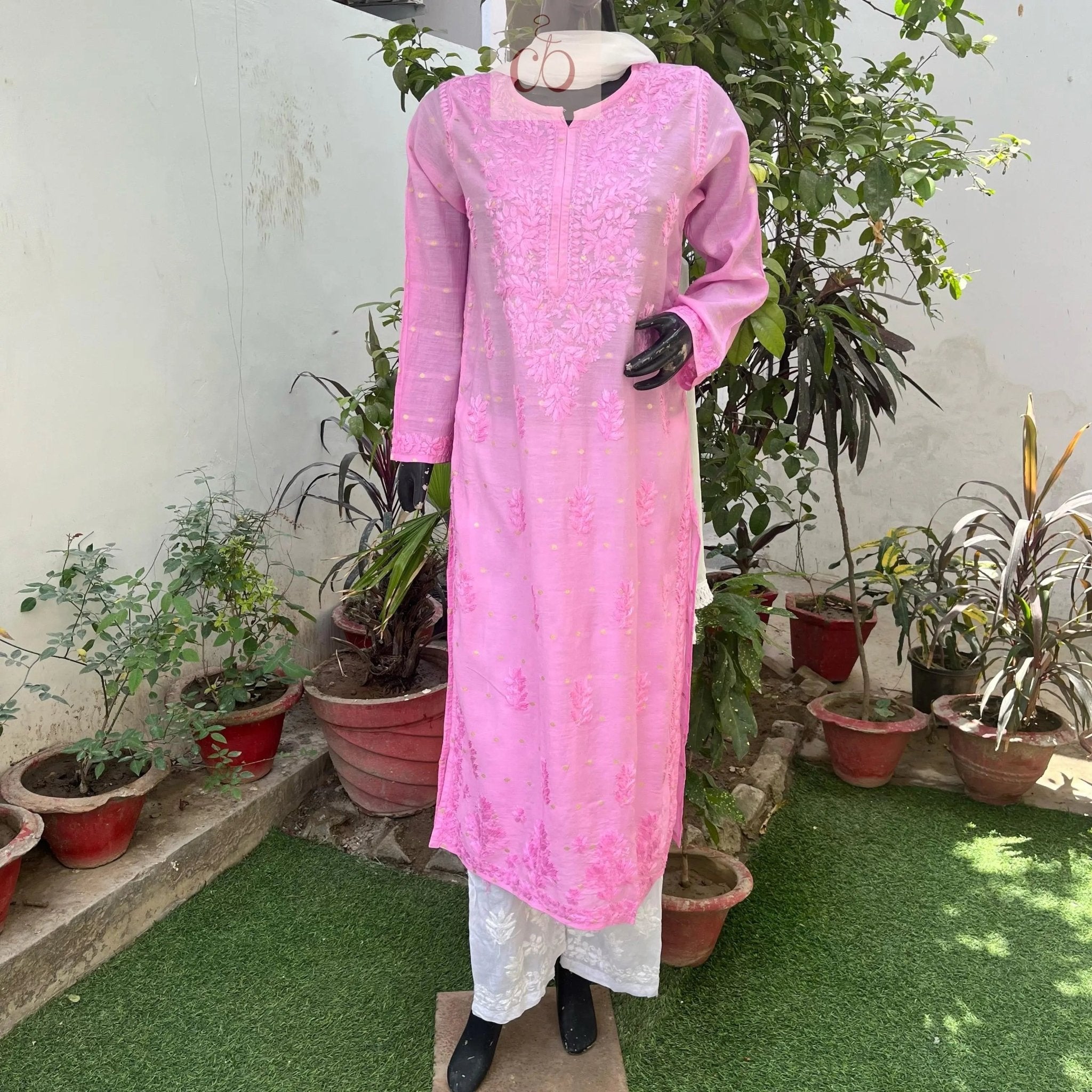 Chanderi Ombre Straight Kurta - chikankariofficial