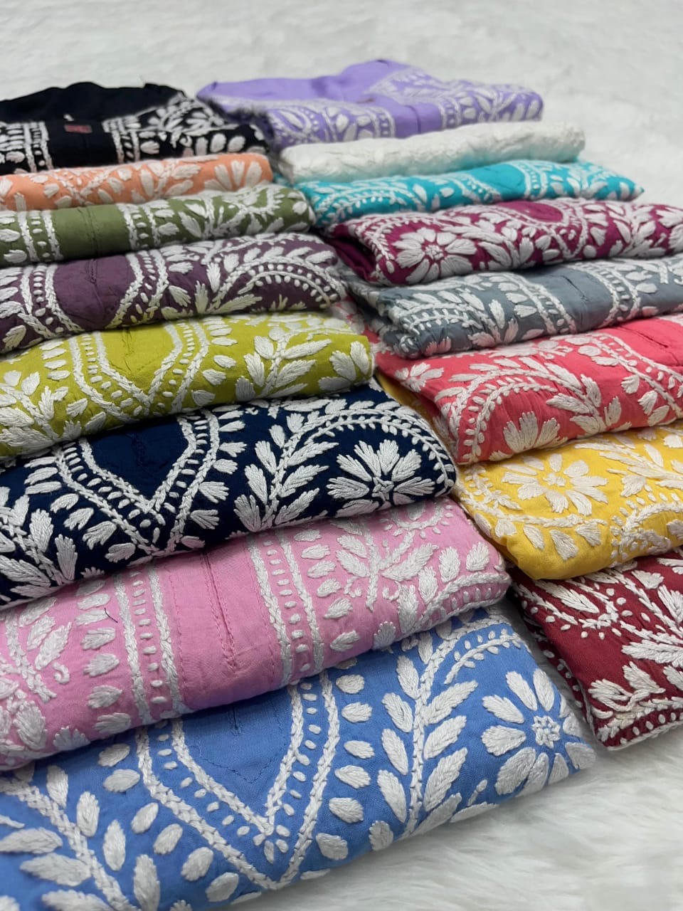 Chikankari Official Modal Cotton Chikankari Kurtis Fresh Stocks