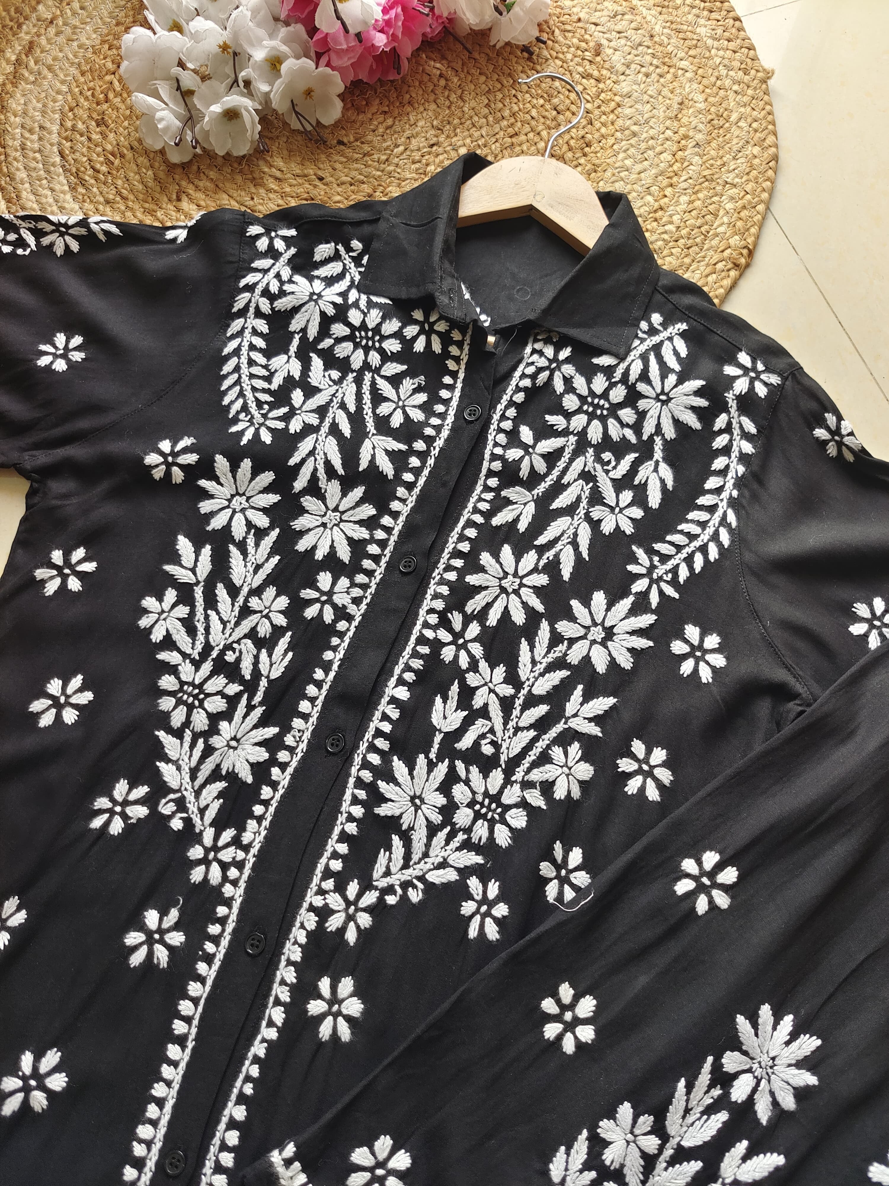 Chikankari Official Premium Rayon Shirt Pant Co ord Sets