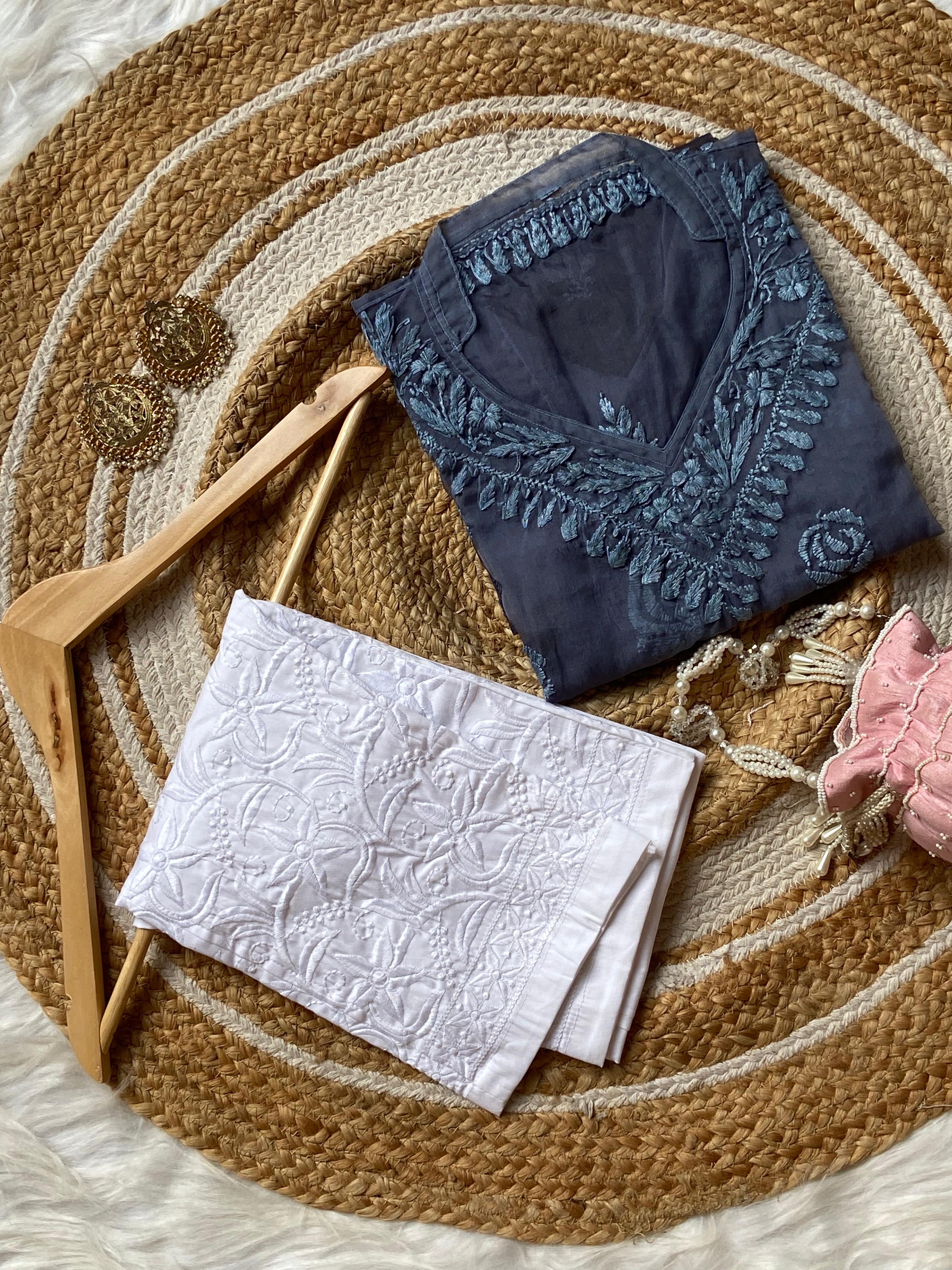 Chikankari Official Summer Special Light Weight Ombre Dyed Short Top