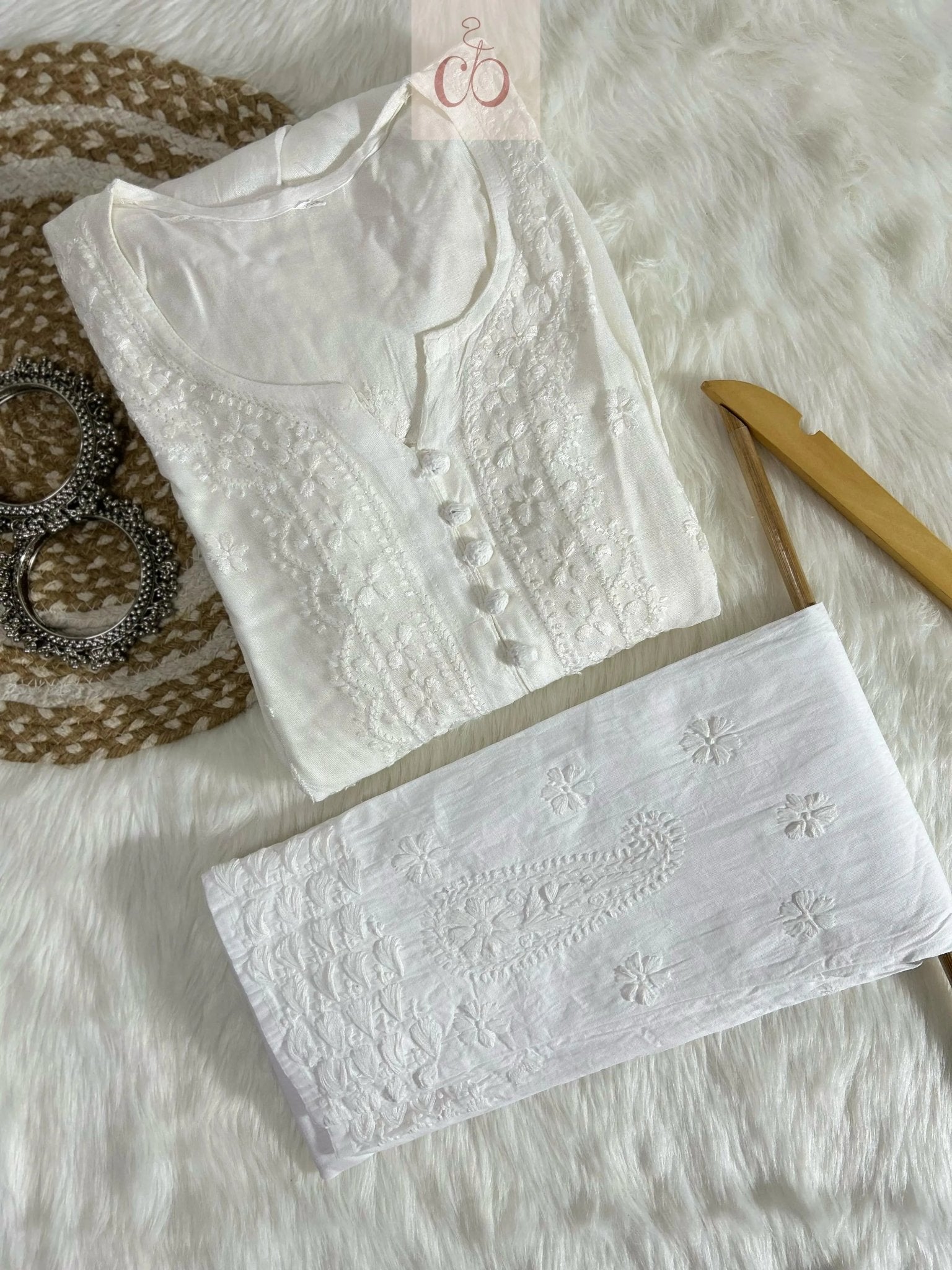 Chikankari Pocket Gown - chikankariofficial