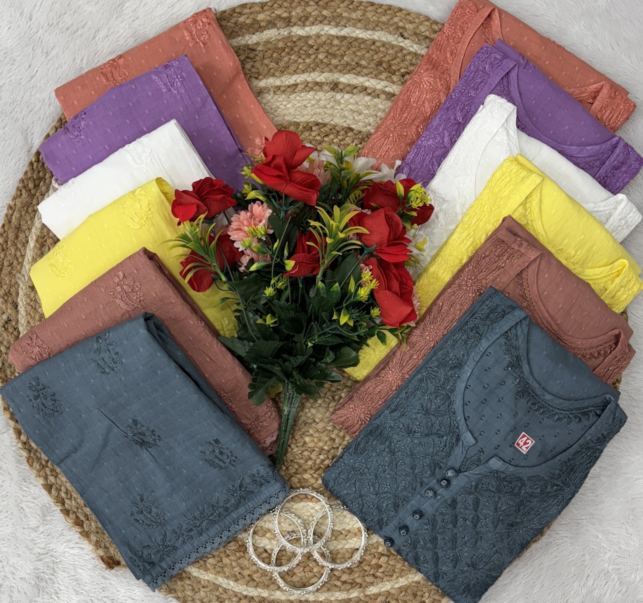 chikankariofficial Chikankari Dobby cotton Plazzo set