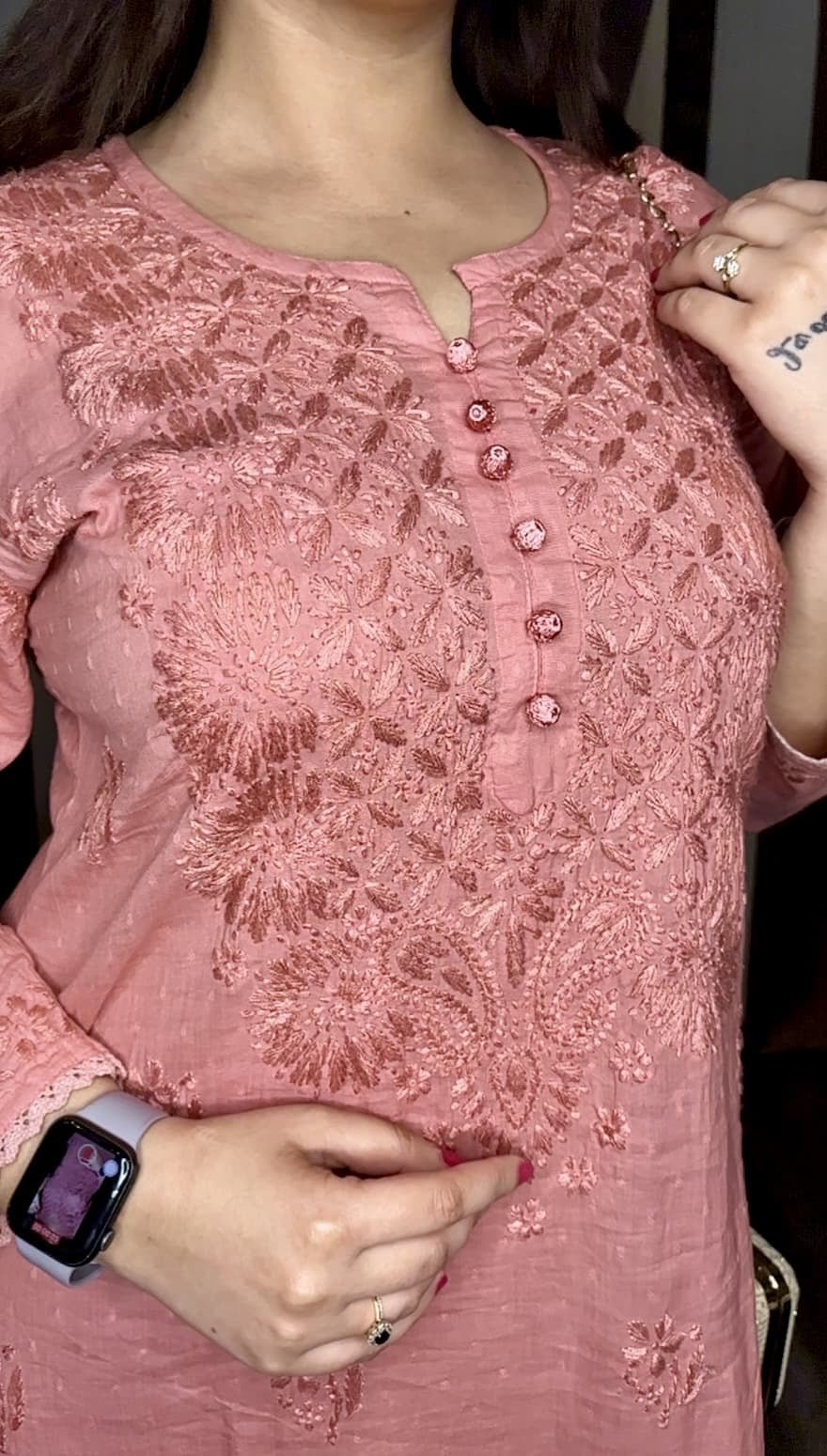 chikankariofficial Chikankari Dobby cotton Plazzo set