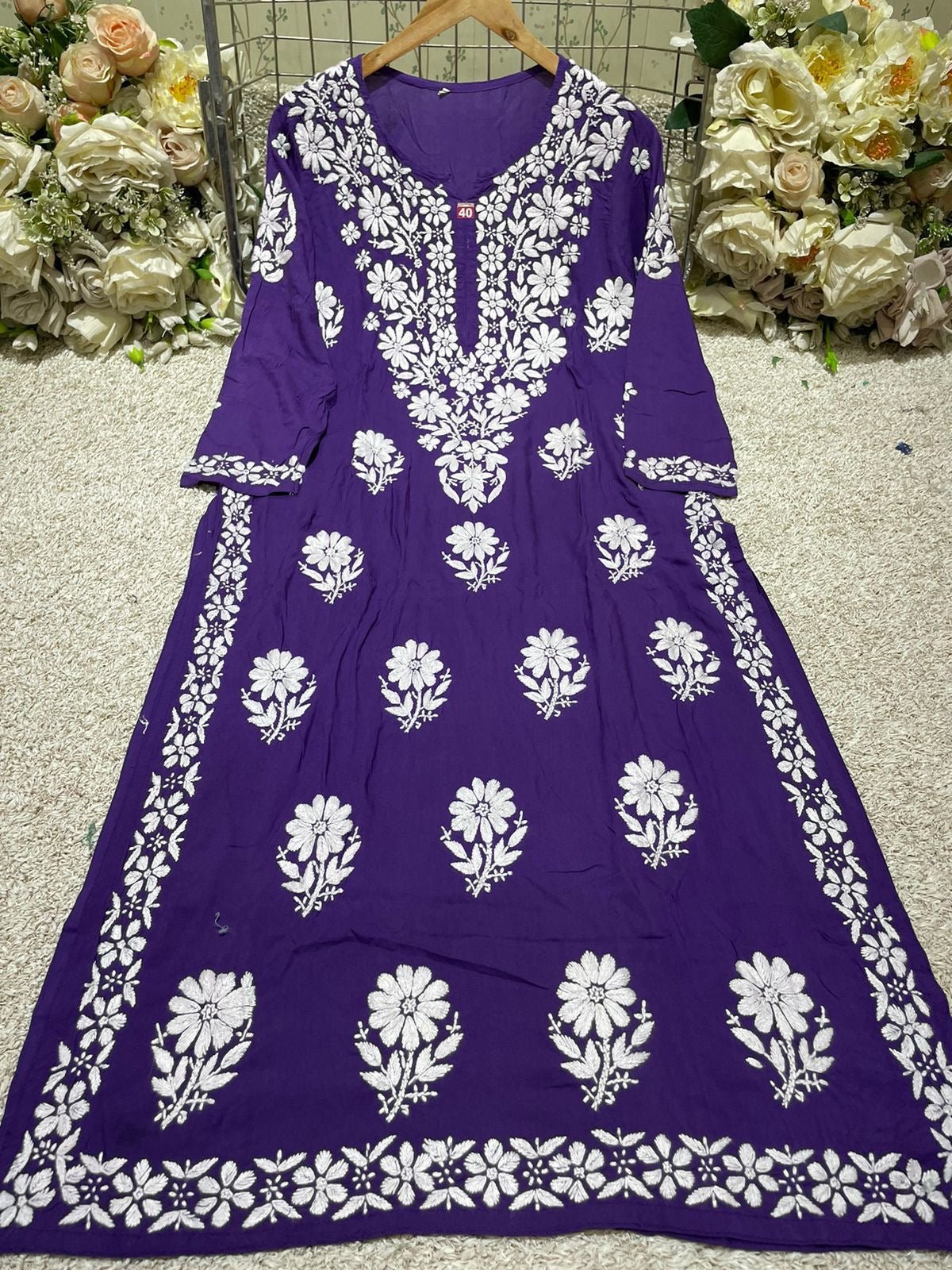 Crafted Buta Pure chikankari Modal hand work - chikankariofficial