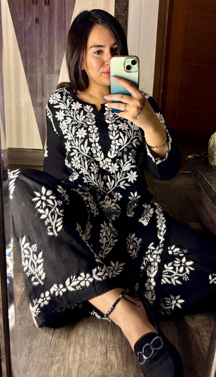 Daman Heavy Work Big Buta Modal set - chikankariofficial