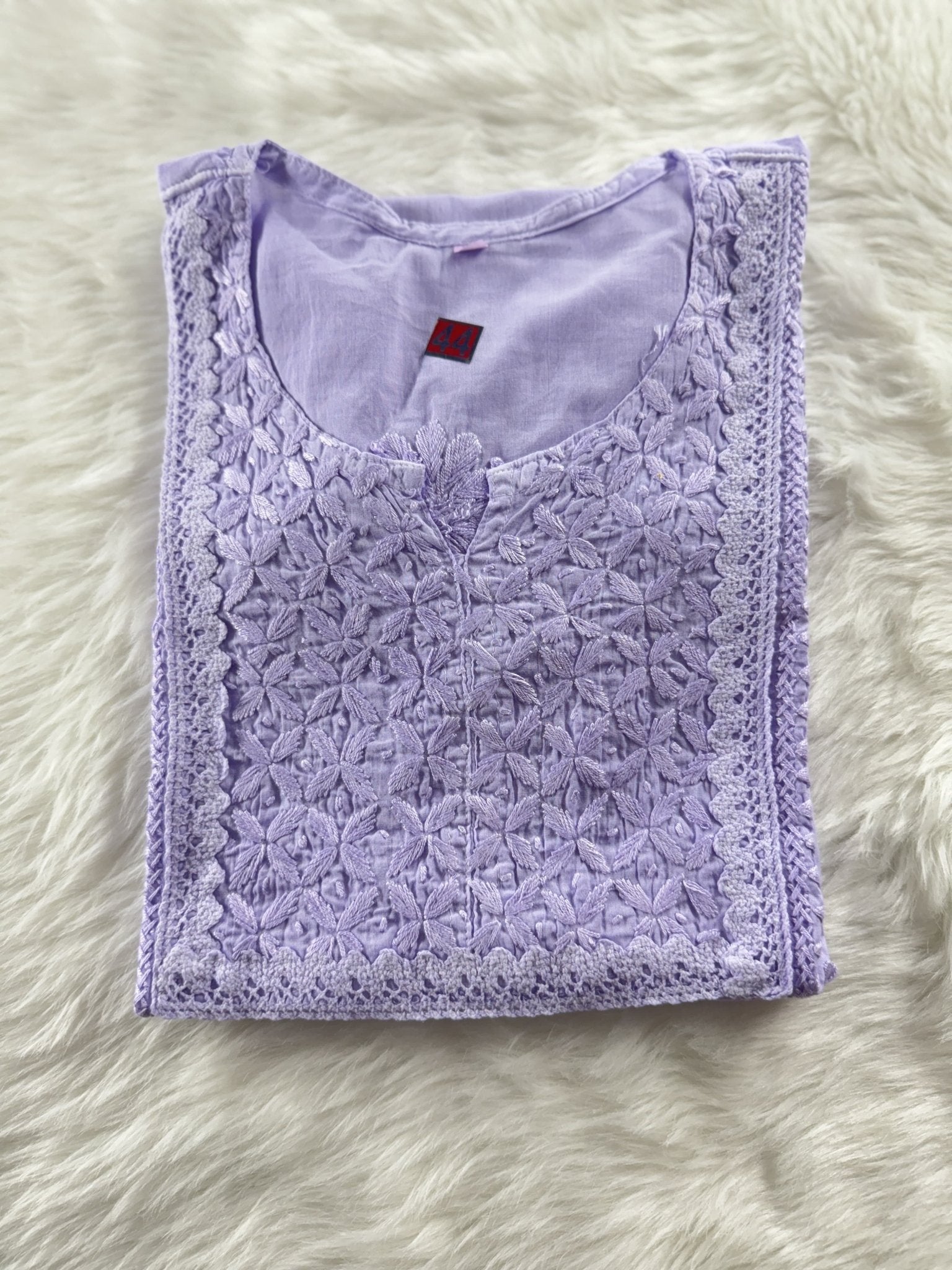 Designer Mul Short Top - chikankariofficial