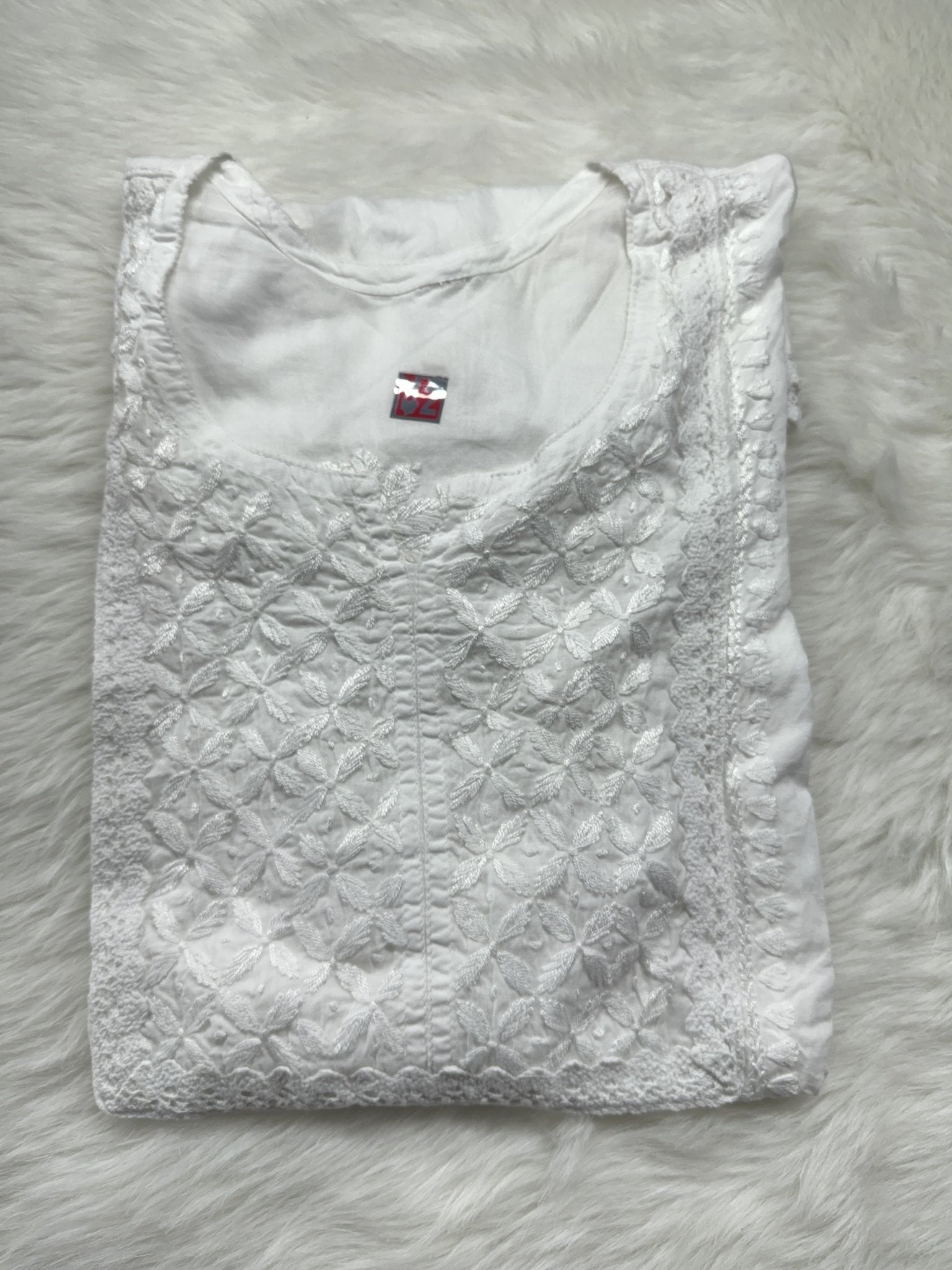 Designer Mul Short Top - chikankariofficial