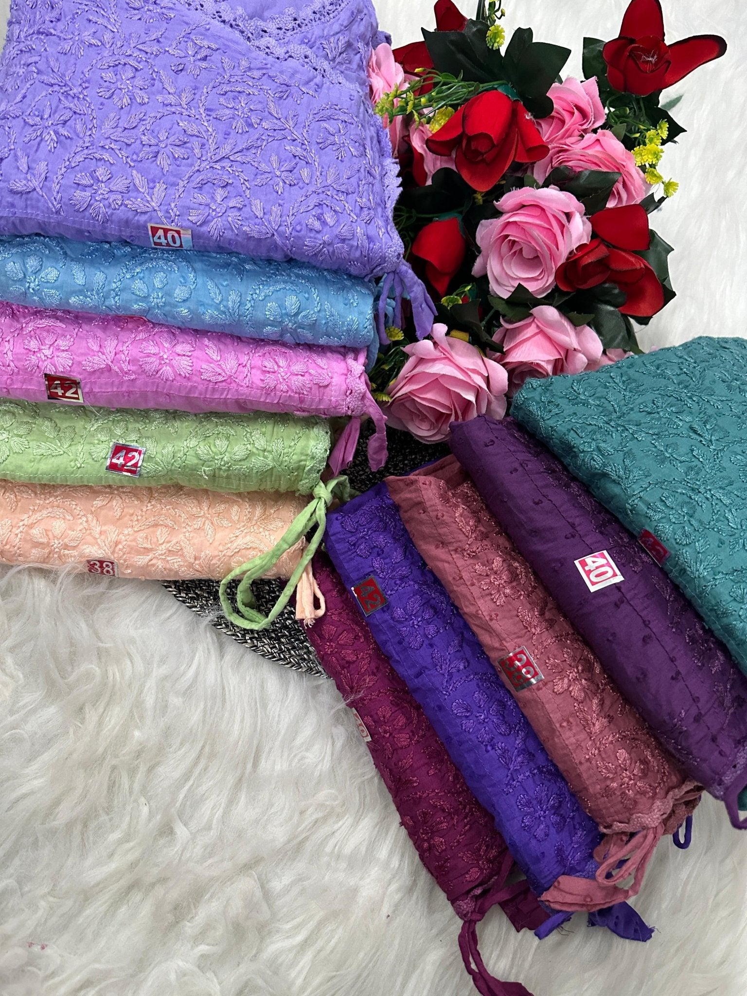 Dobby Cotton Angrakha Handworked Bhawna special - chikankariofficial