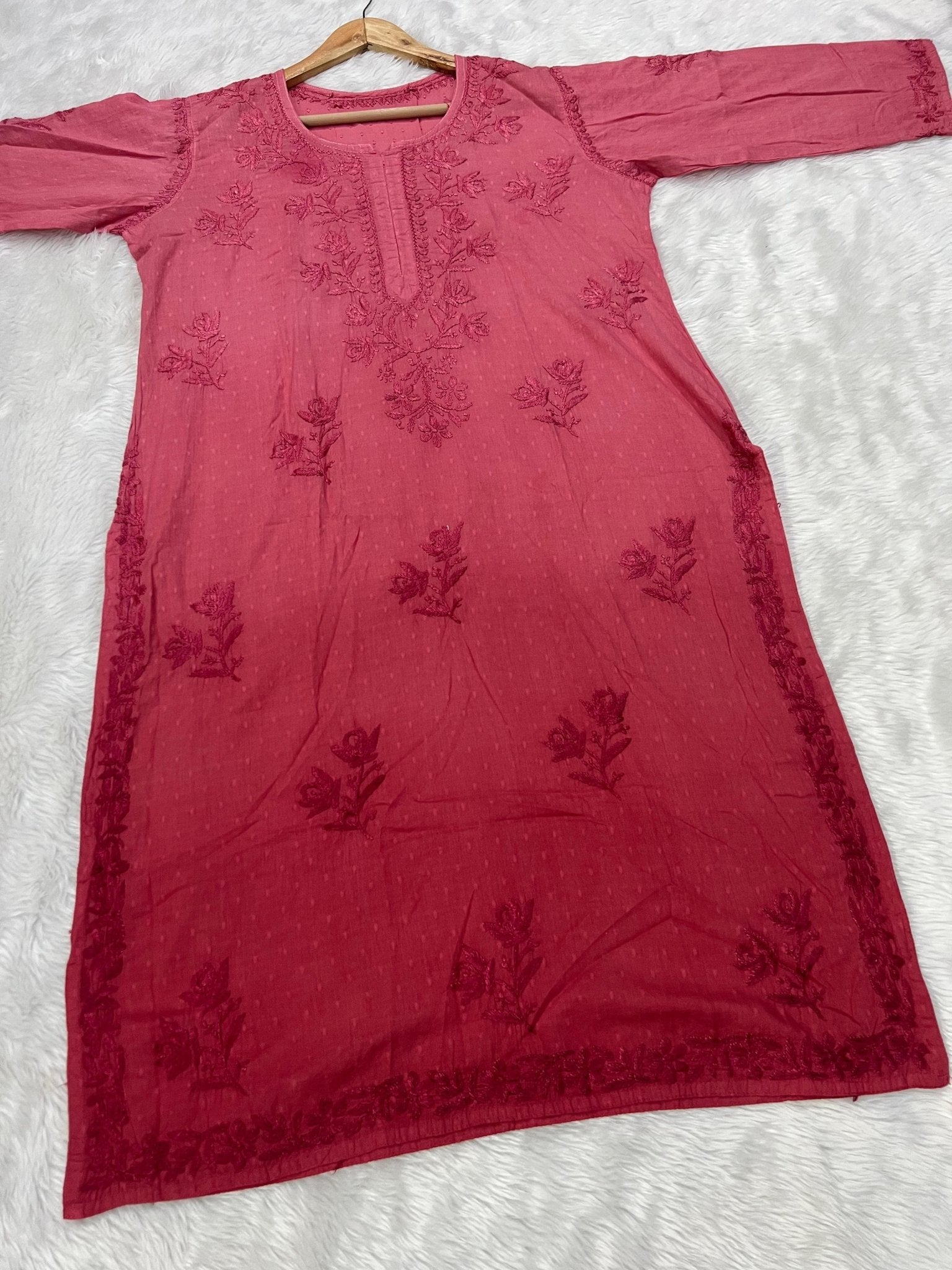 Dobby Cotton Handwork Chikan kurti
