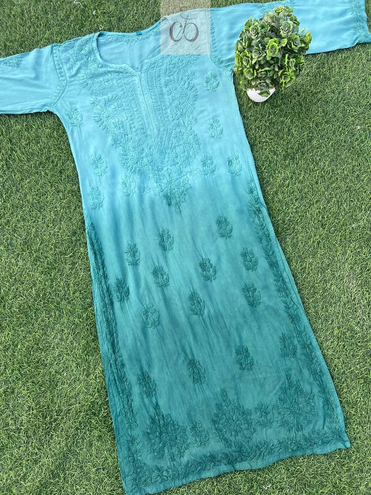 Double Shades Modal Kurtas - chikankariofficial