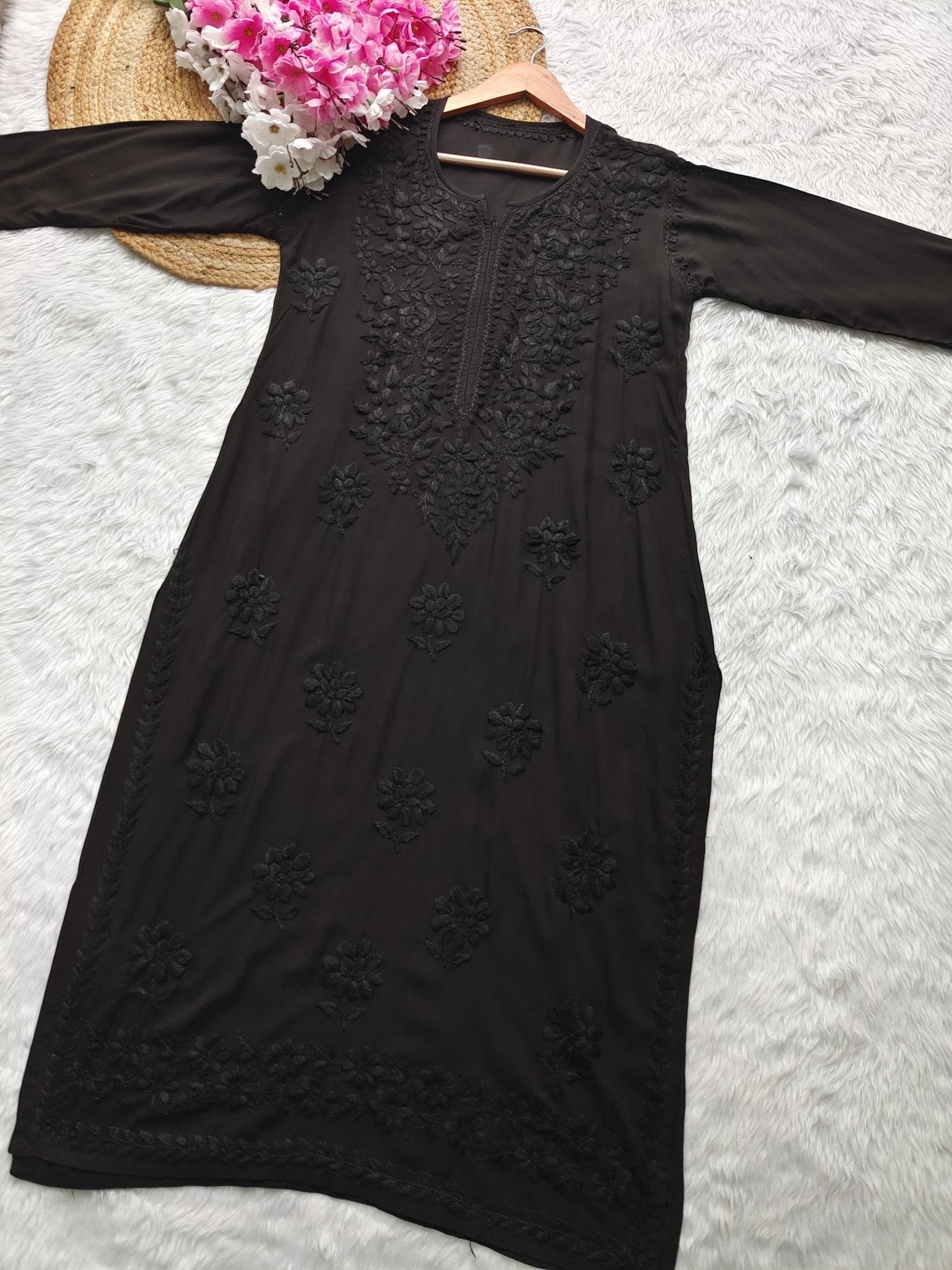 Dyed Straight Fit Modal Kurtas - chikankariofficial