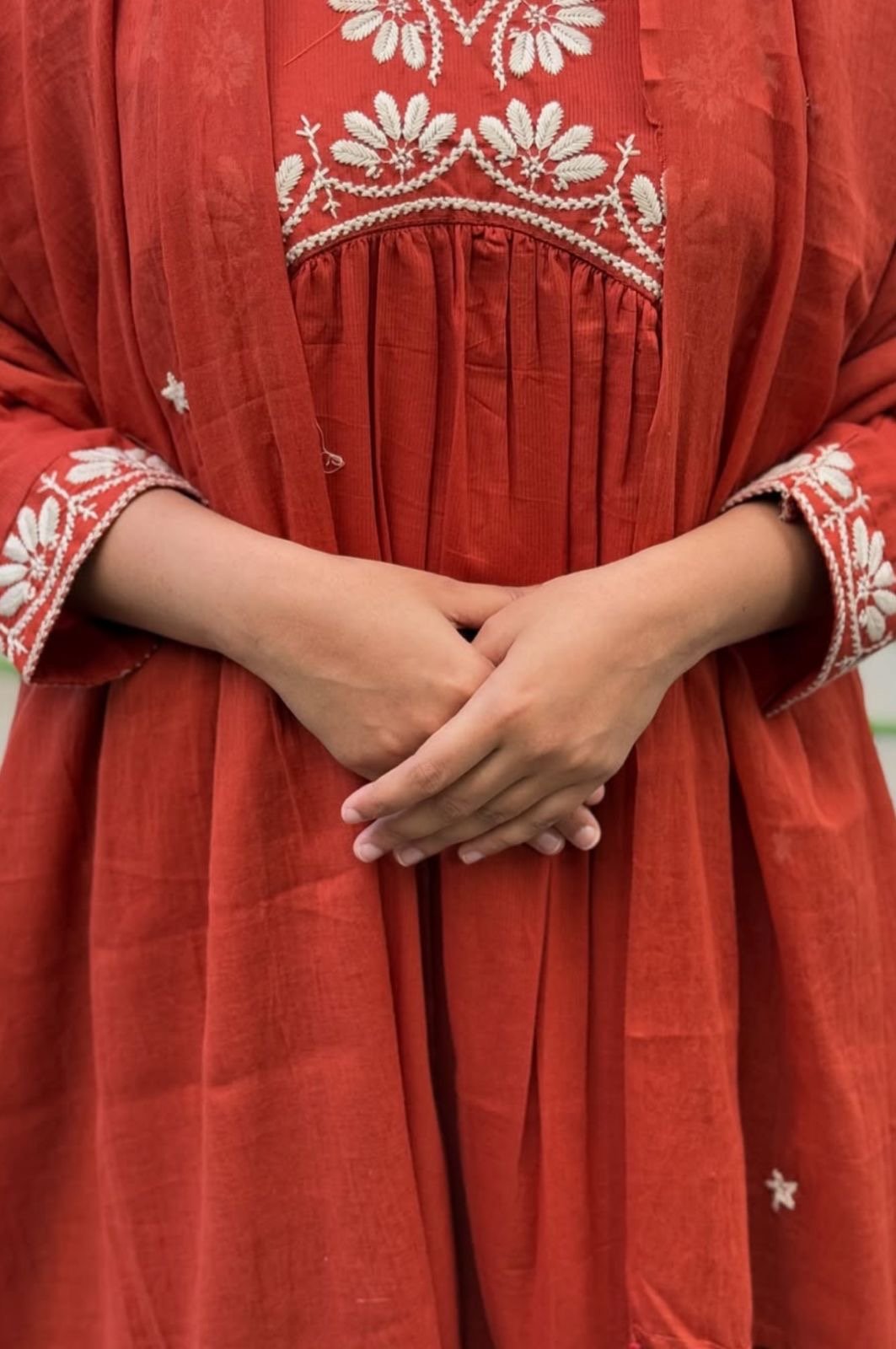 Ethnic official Rangreza 3ps Red suit Set