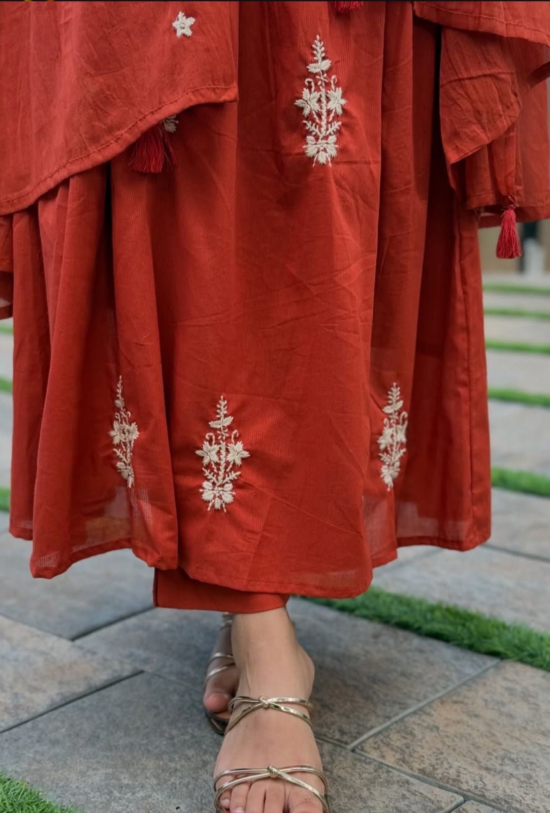 Ethnic official Rangreza 3ps Red suit Set