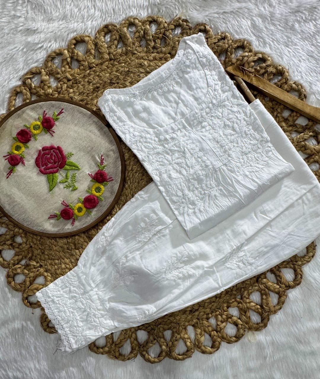 Exclusive Dobby Cotton ombre short Afghani Pair - chikankariofficial