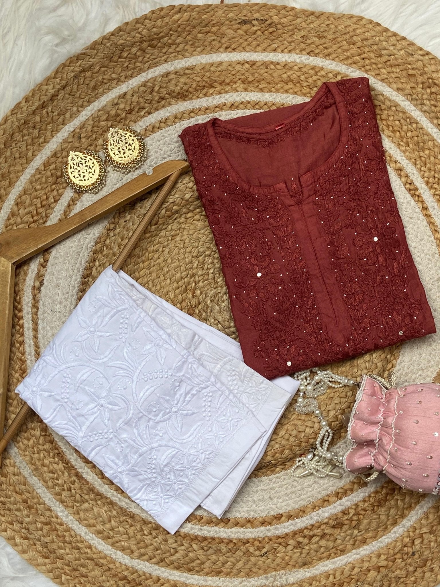 Exclusive Light weight Butter soft dyed Chanderi kurti - chikankariofficial