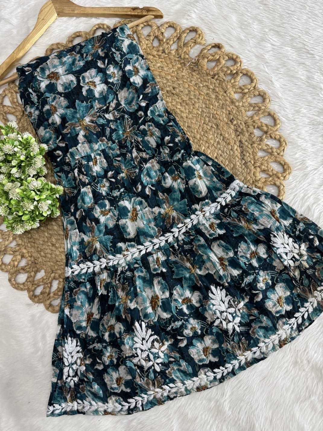 Exclusive Mul Cotton New Concept In short kurti with Garara set - chikankariofficial