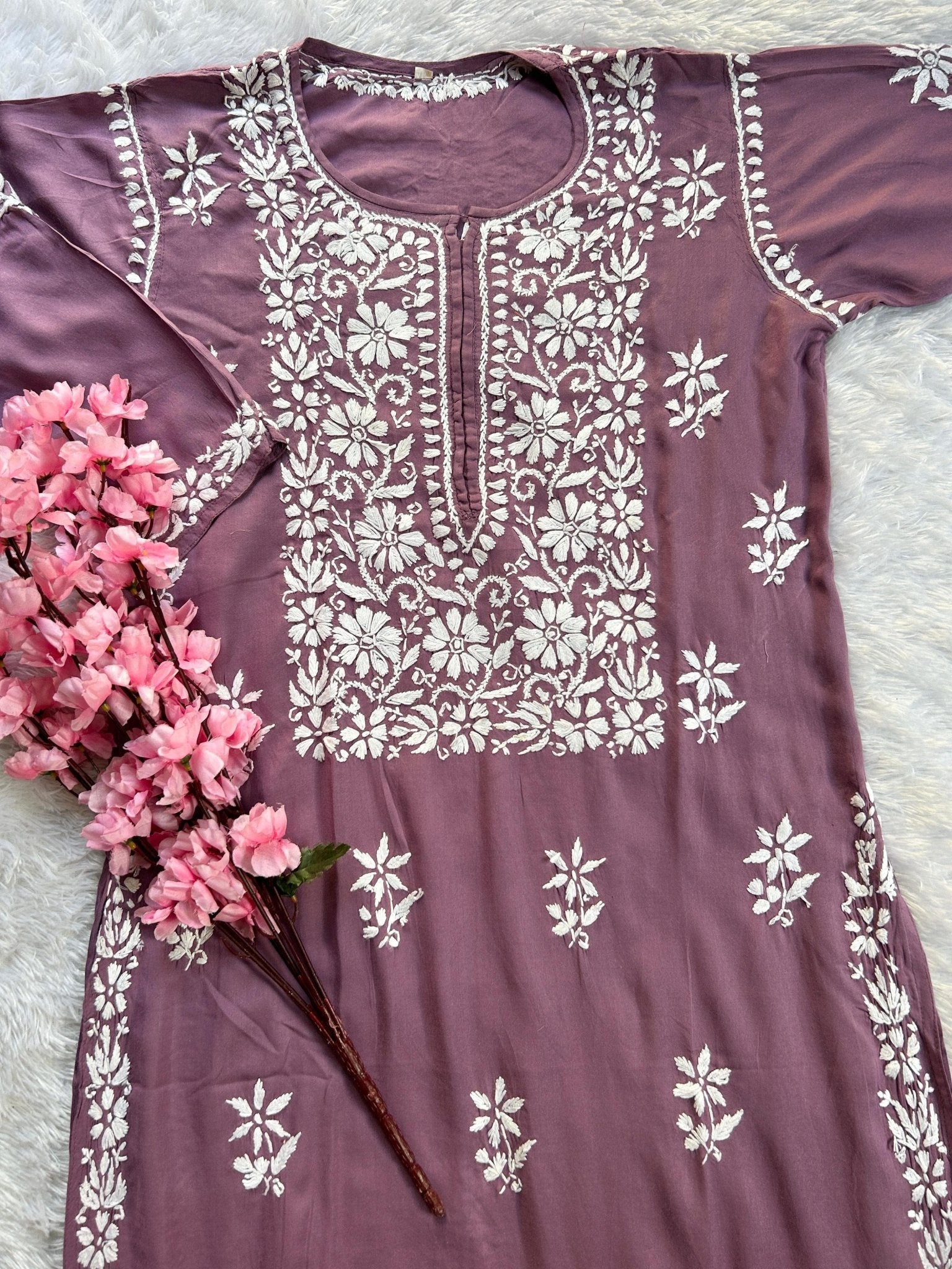 Exclusive Soft Modal kurtis - chikankariofficial