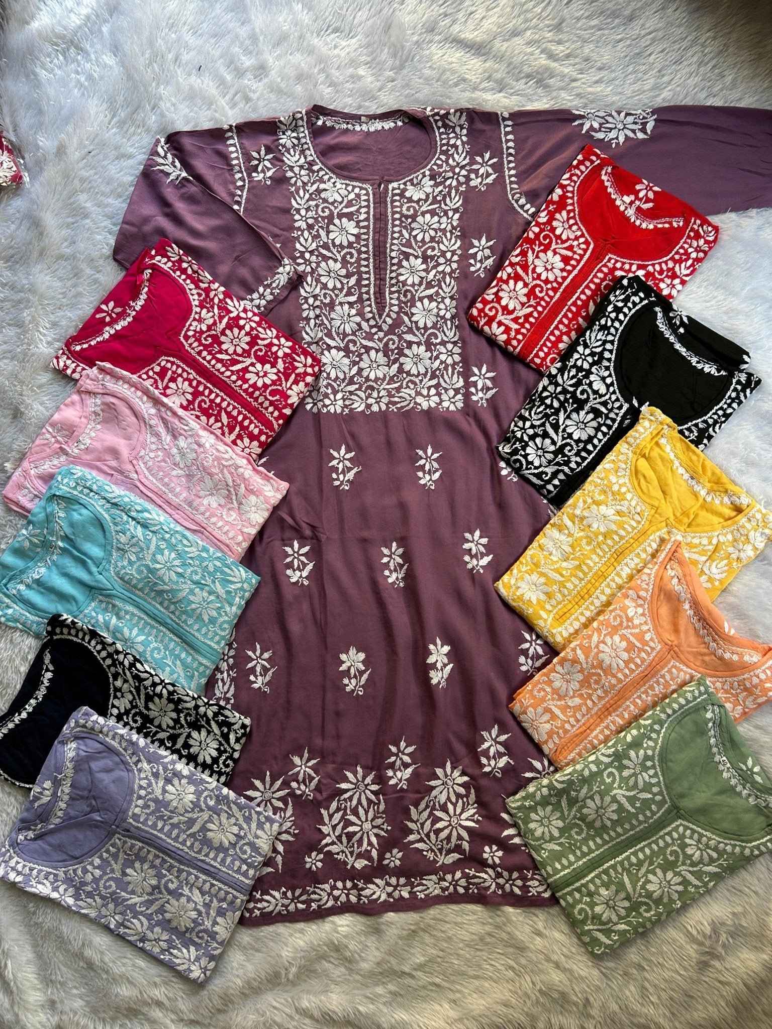 Exclusive Soft Modal kurtis - chikankariofficial