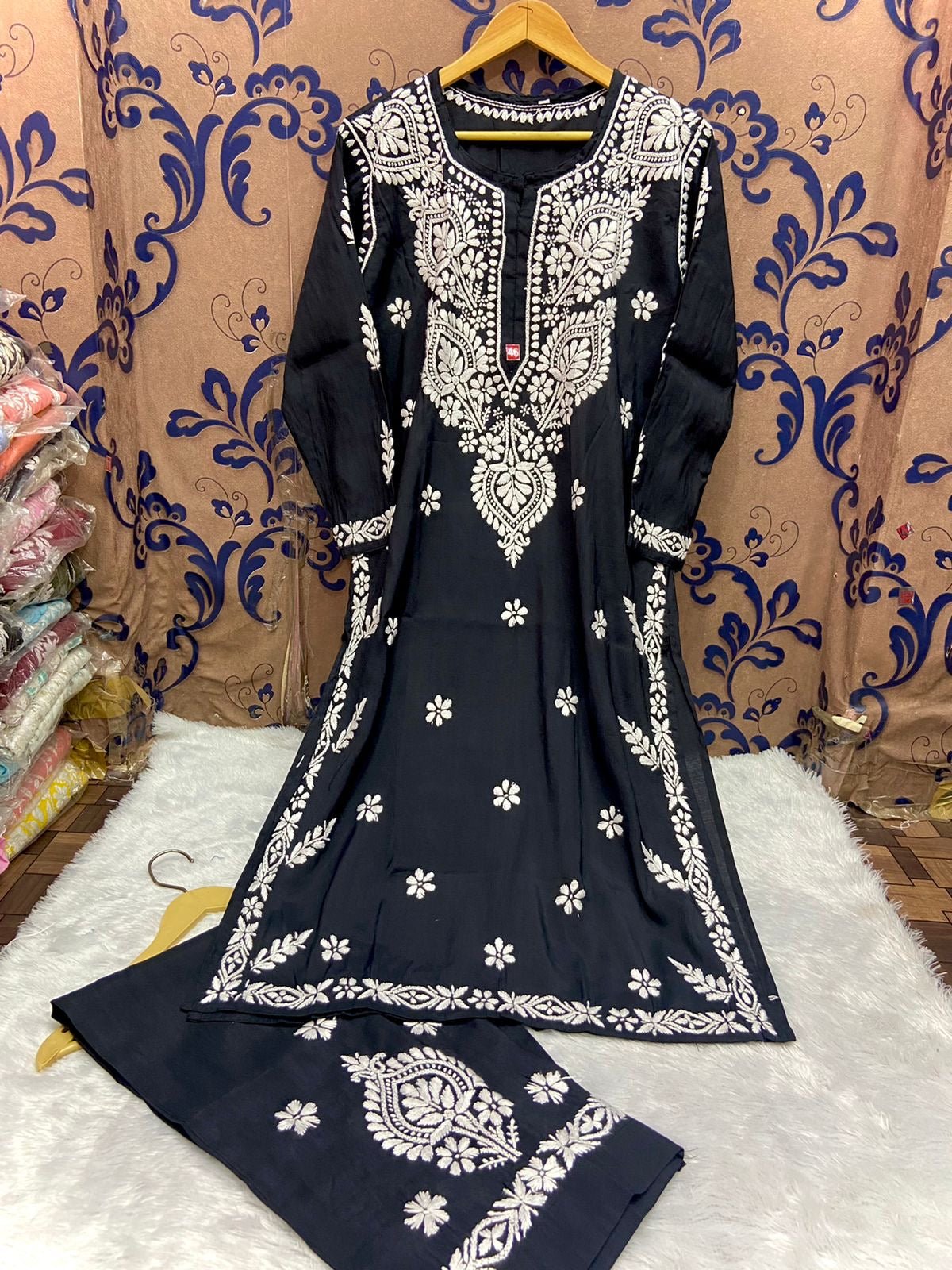 Fancy Chanderi Silk Combo - chikankariofficial