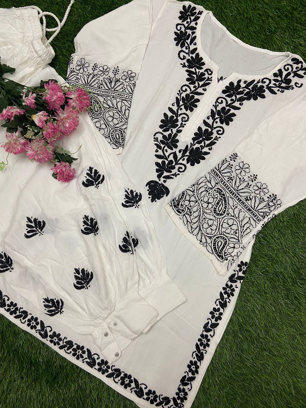 Fancy Item kurti Afgani Set - chikankariofficial