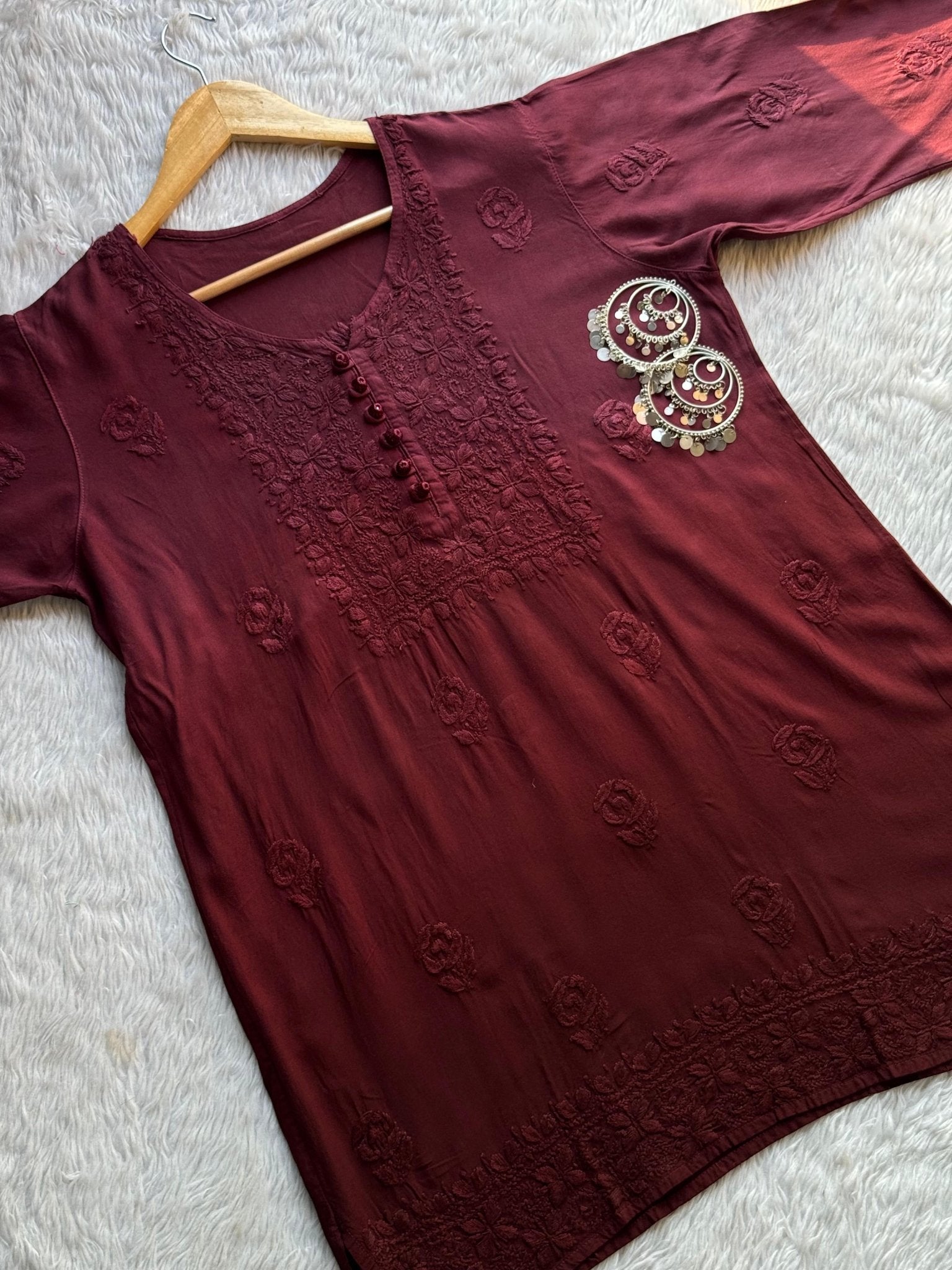 Fancy Rayon Short Top - chikankariofficial