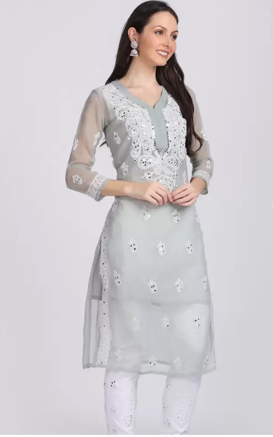 Gala buti Mirror Kurtis with inner - chikankariofficial