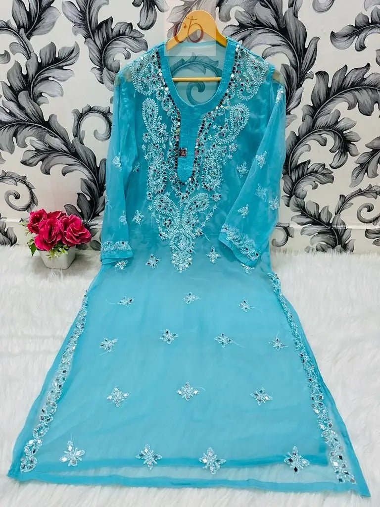 Gala buti Mirror Kurtis with inner - chikankariofficial