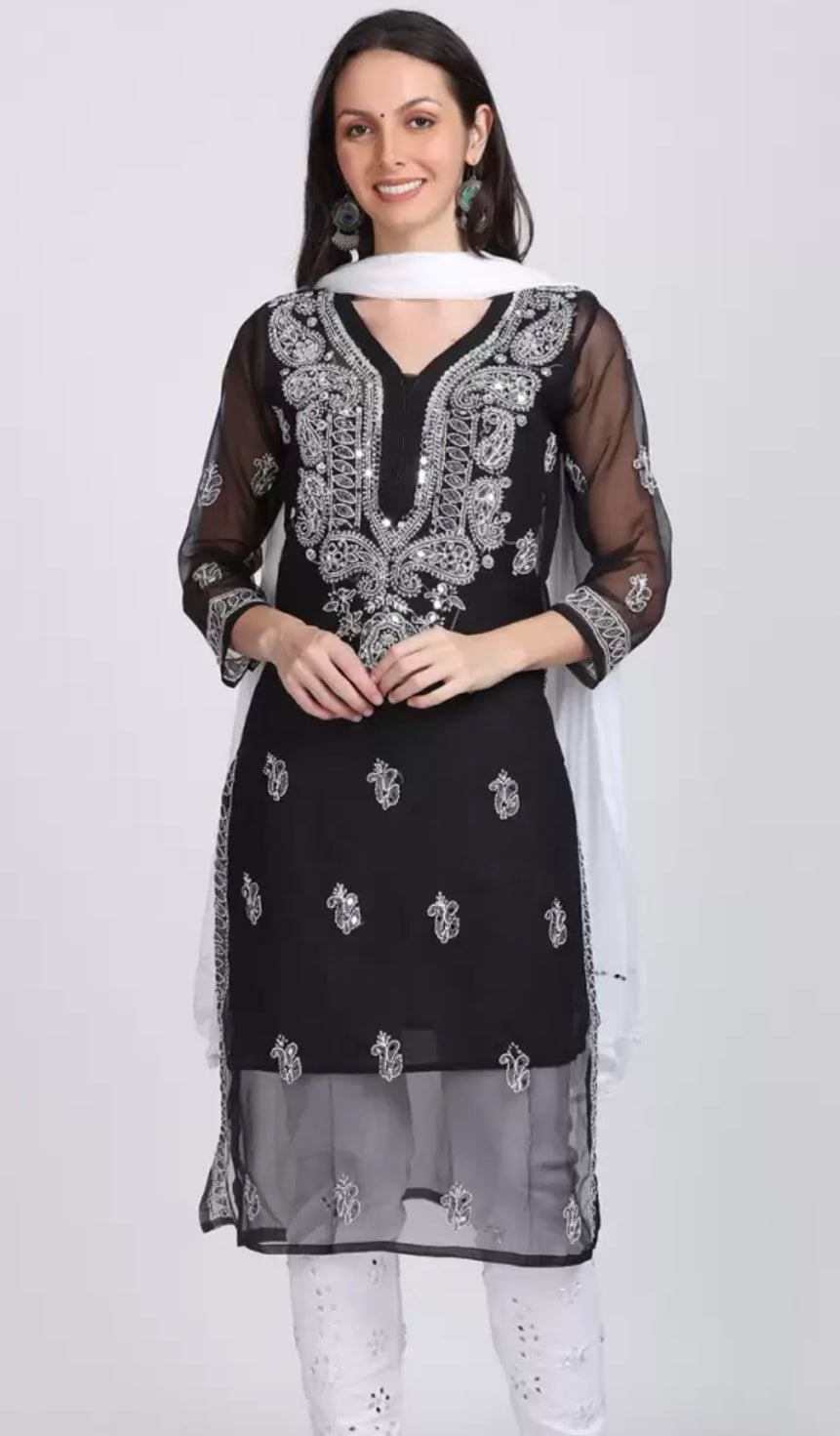 Gala buti Mirror Kurtis with inner - chikankariofficial