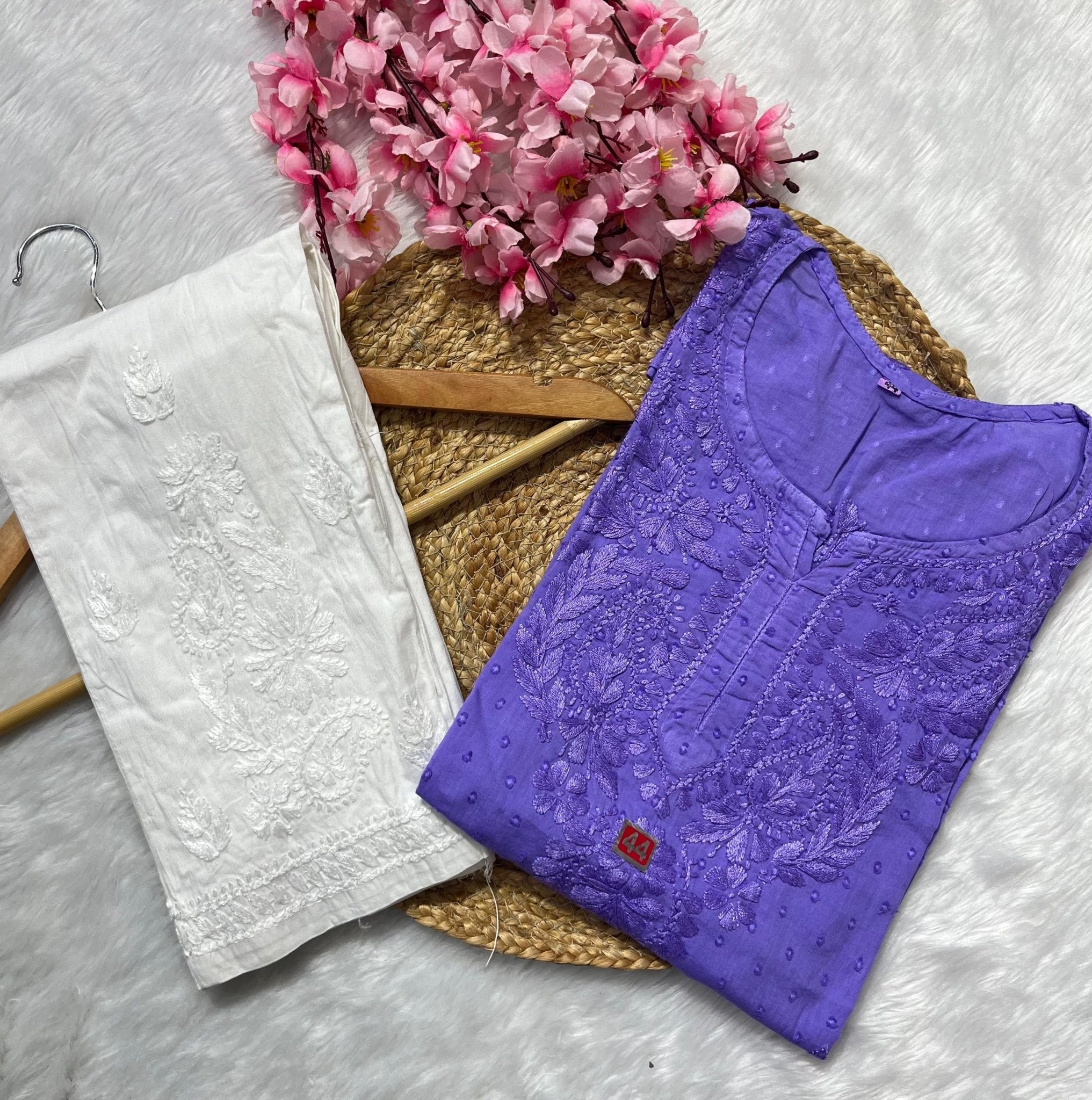 Ghaspatti Dyed Handcrafted Short Top - chikankariofficial