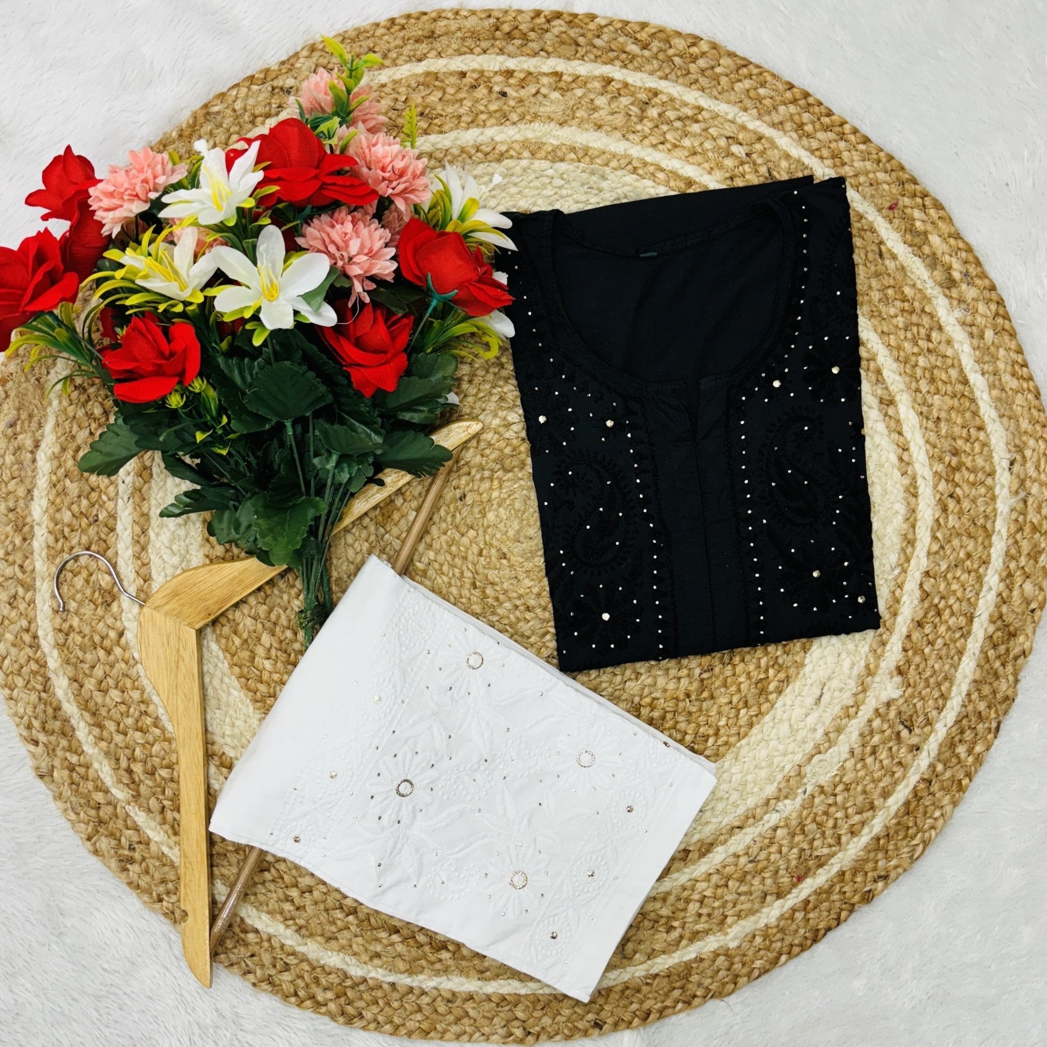 GhassPatti Muqaish kurti - chikankariofficial