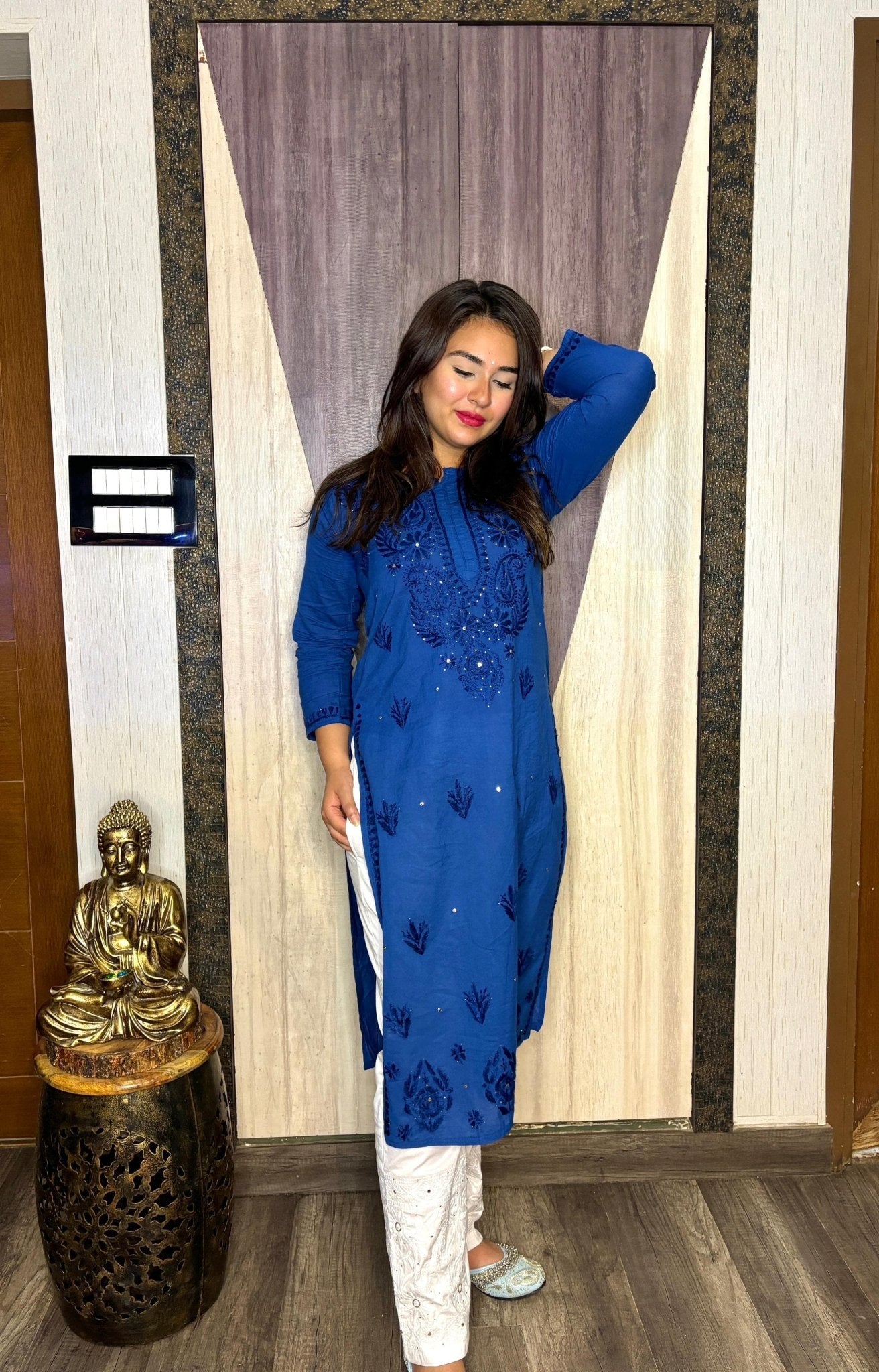 GhassPatti Muqaish kurti - chikankariofficial