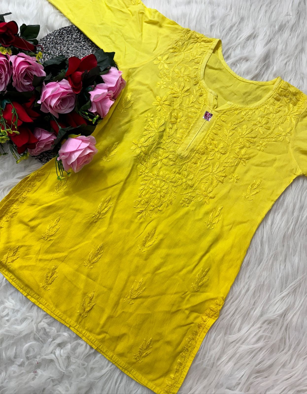 Handowork Short tops - chikankariofficial