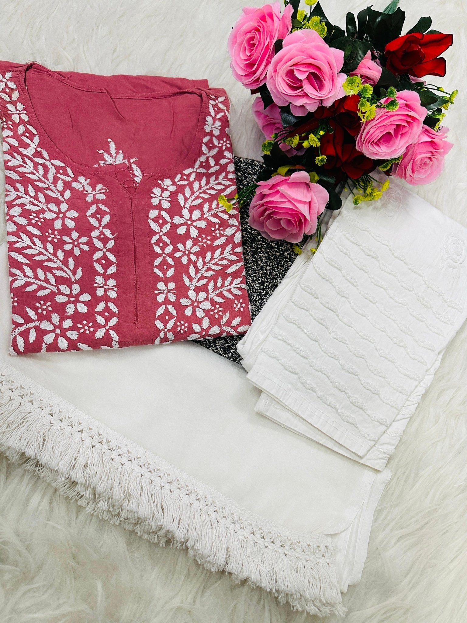 Handwork Pure Modal chikan kurti - chikankariofficial