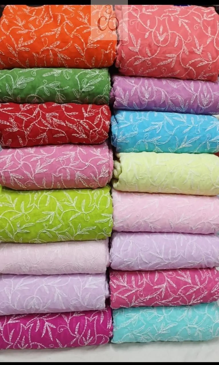 Handwork Tepchi Exclusive Saree From Lucknow With Blouse - chikankariofficial