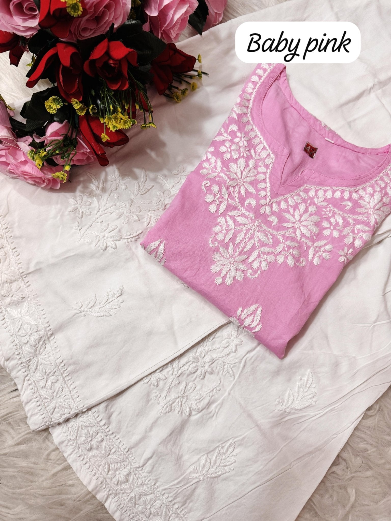 Heavy Handwork Fine rich short top - chikankariofficial