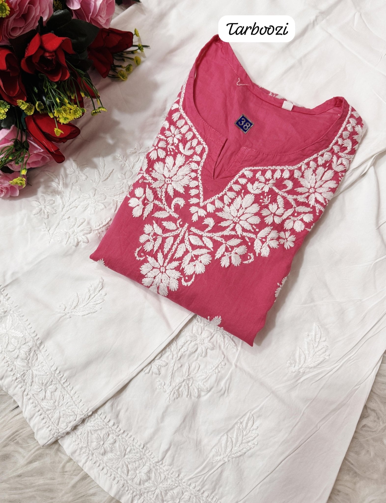 Heavy Handwork Fine rich short top - chikankariofficial