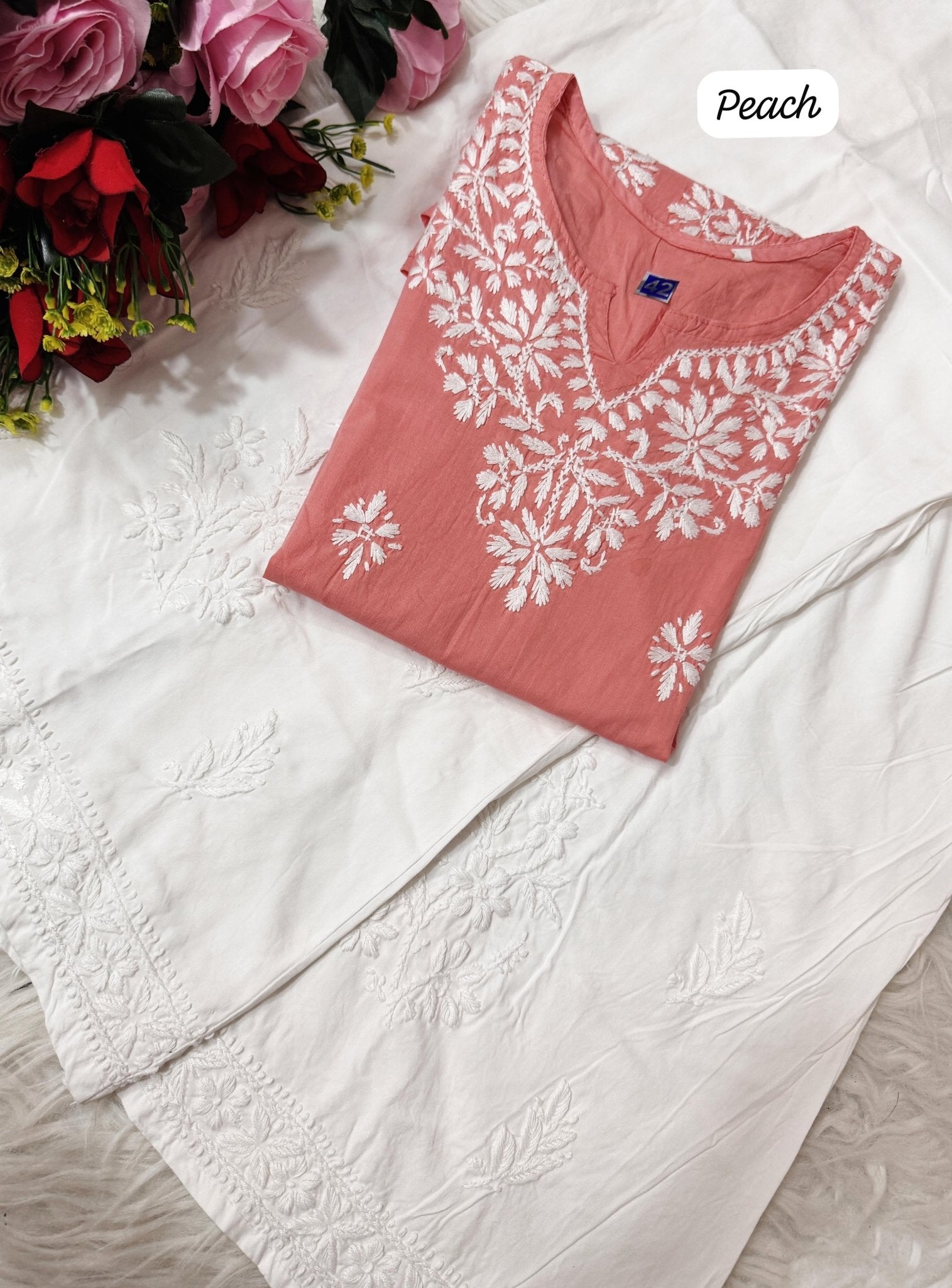 Heavy Handwork Fine rich short top - chikankariofficial