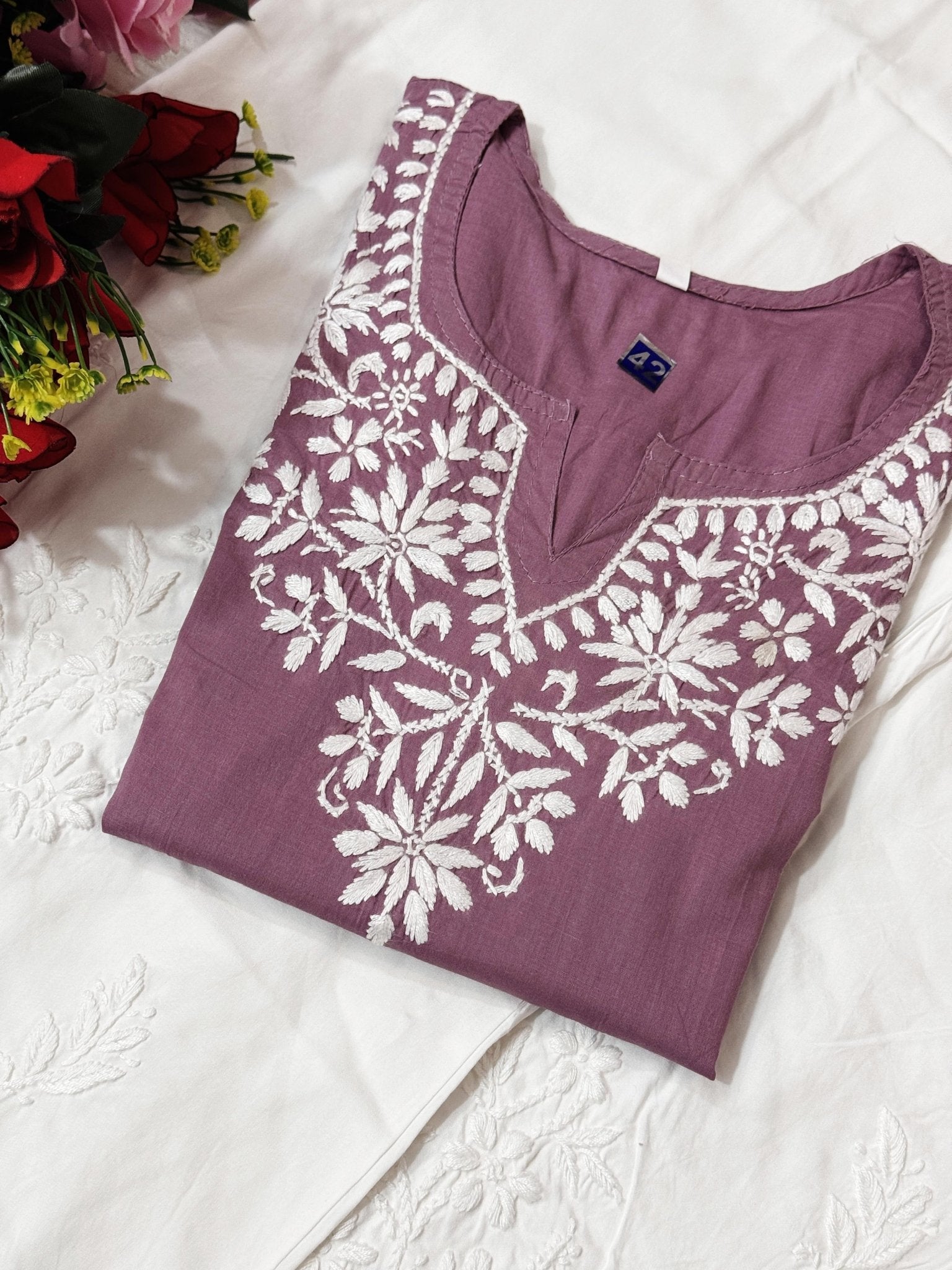 Heavy Handwork Fine rich short top - chikankariofficial