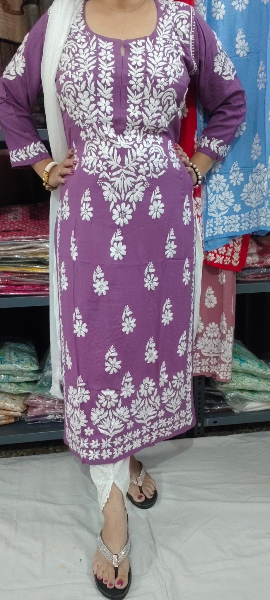 Heavy modal cotton kurti - chikankariofficial