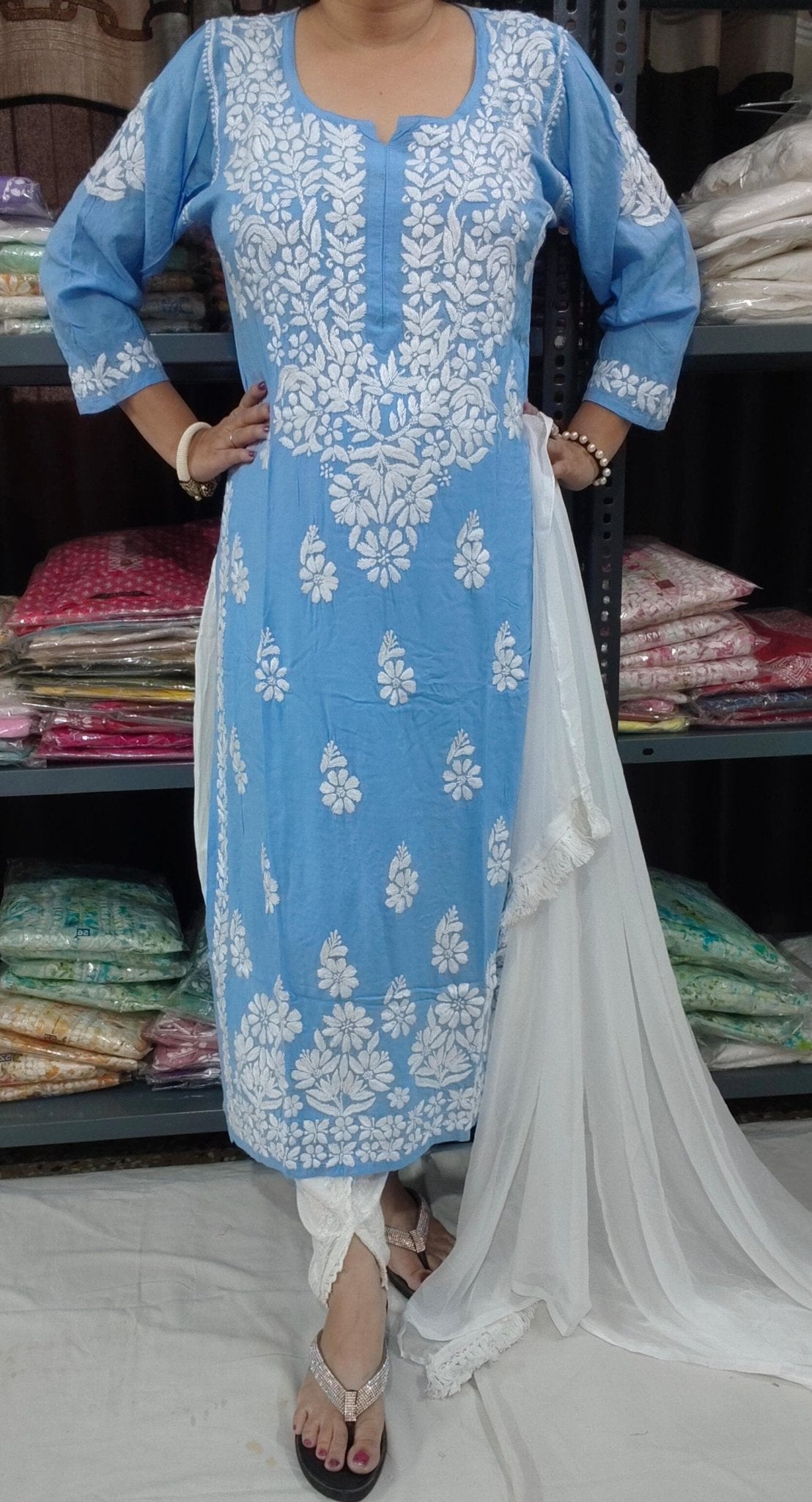 Heavy modal cotton kurti - chikankariofficial