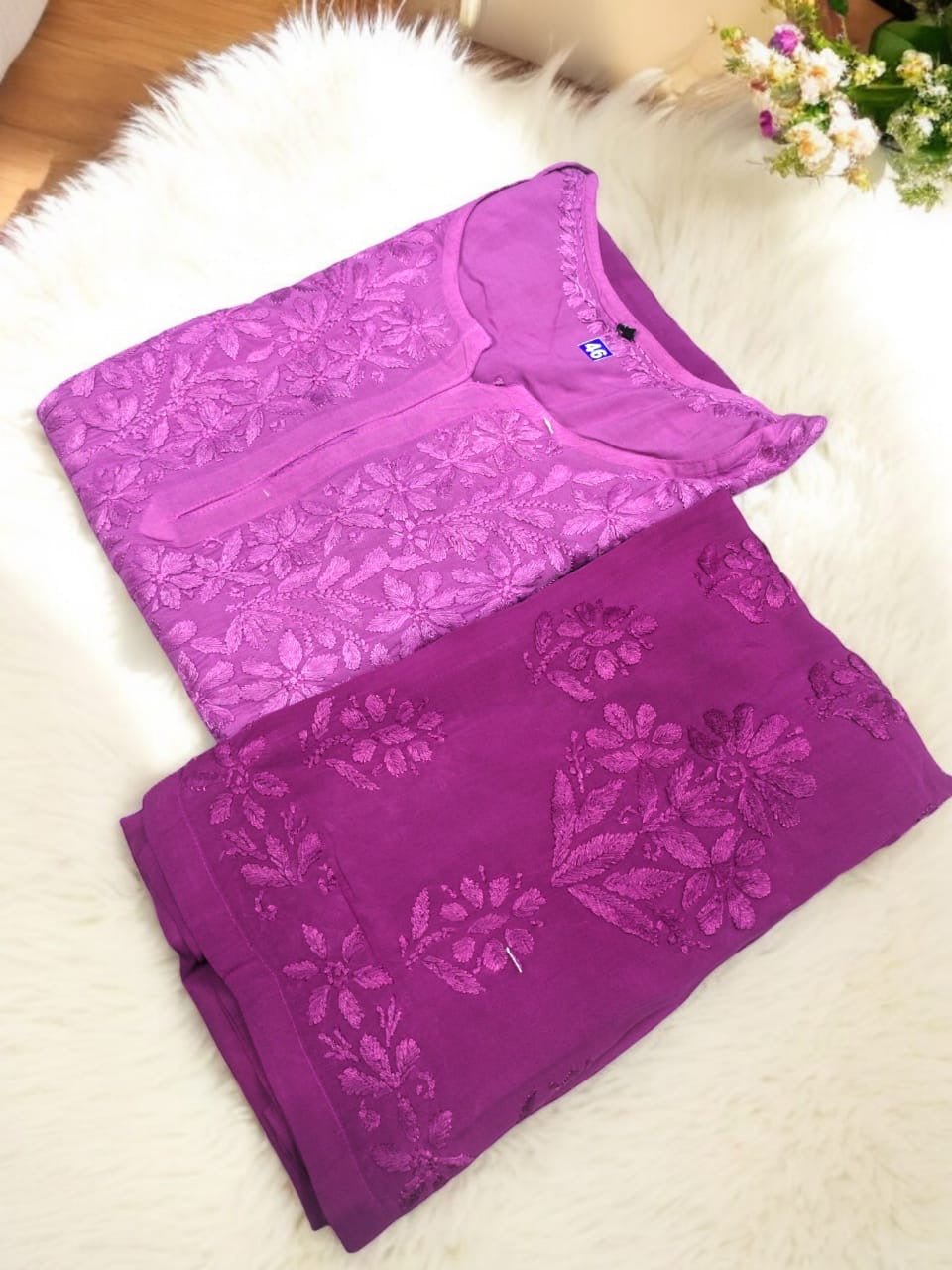 Heavy Ombre Dyed Modal Plazzo Combo - chikankariofficial