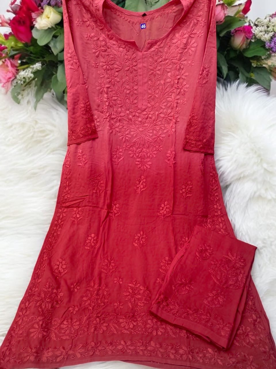 Heavy Ombre Dyed Modal Plazzo Combo - chikankariofficial