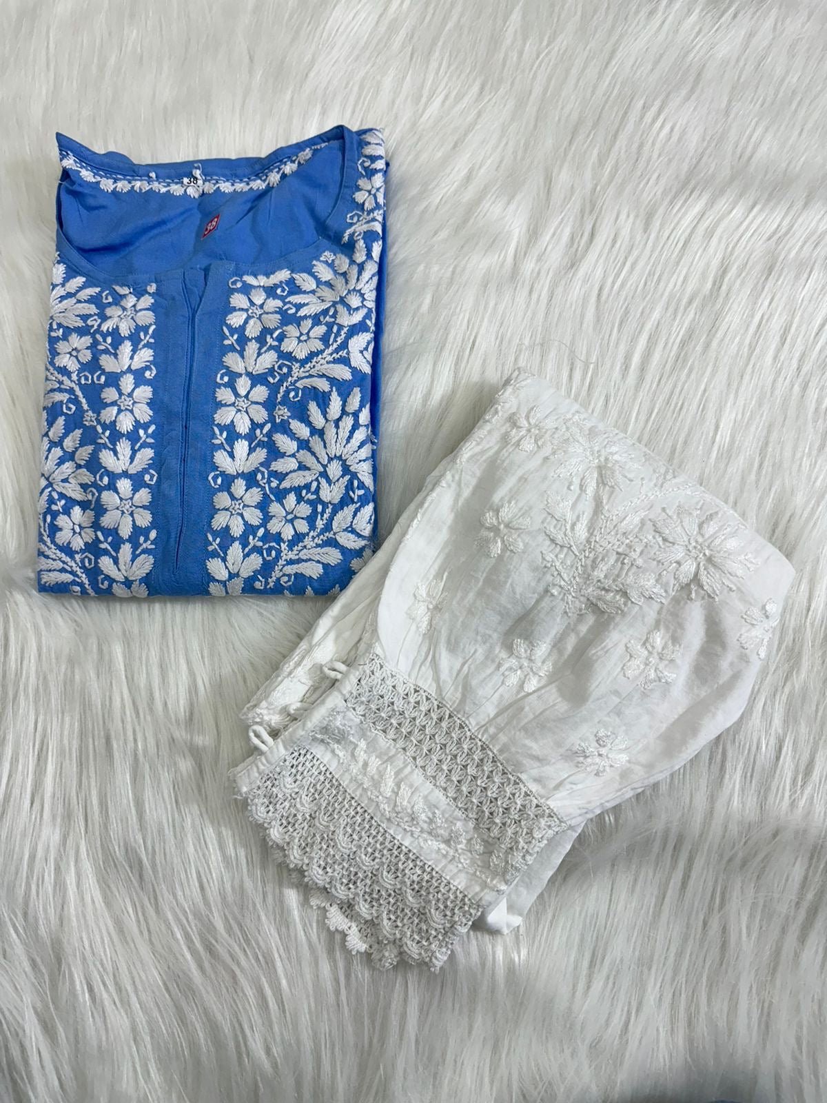 Heavy Rayon chikankari kurti - chikankariofficial