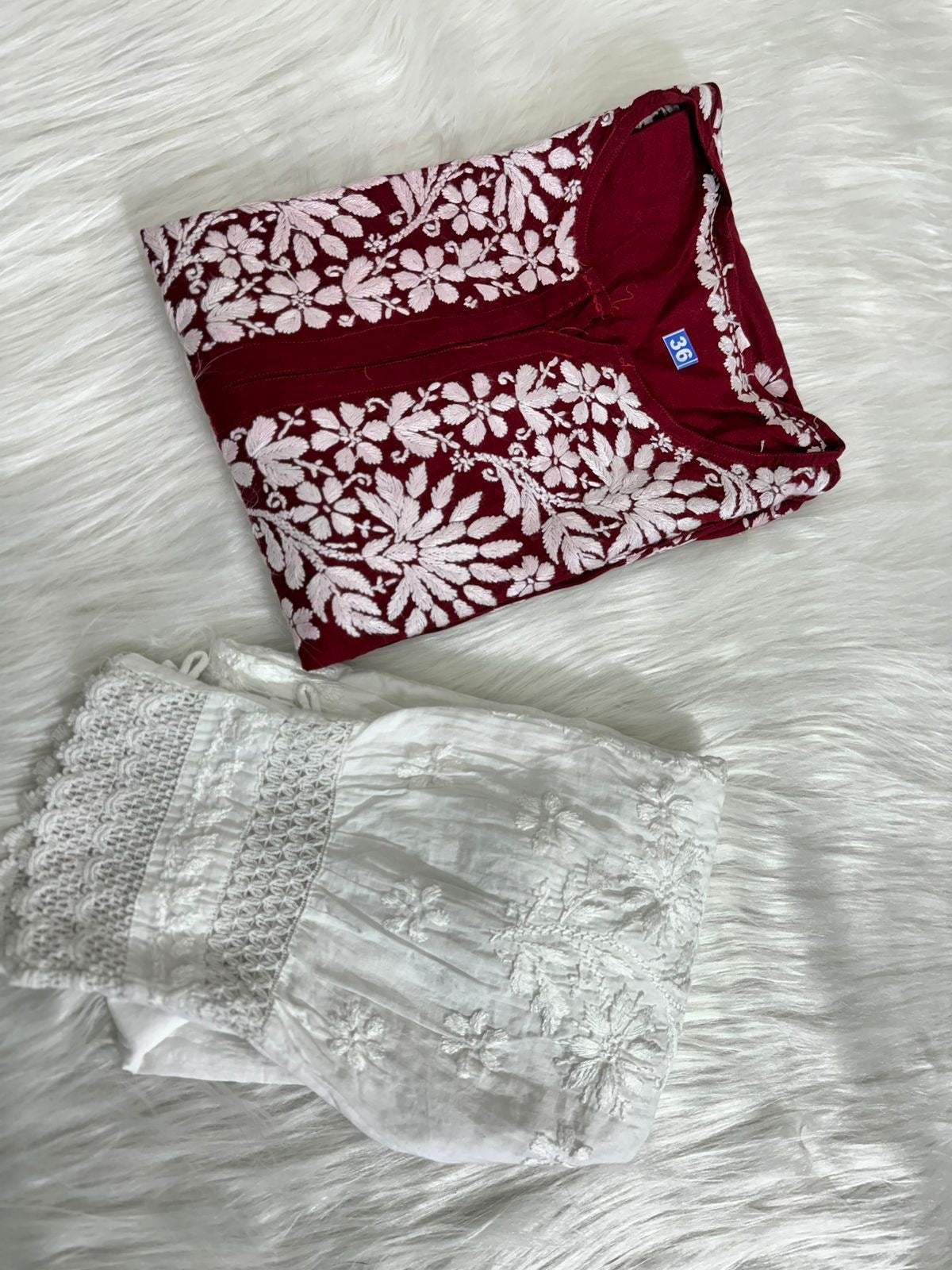 Heavy Rayon chikankari kurti - chikankariofficial