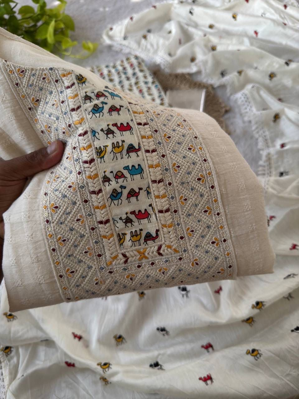 Hifazat Designer 3pc Cotton Set - chikankariofficial