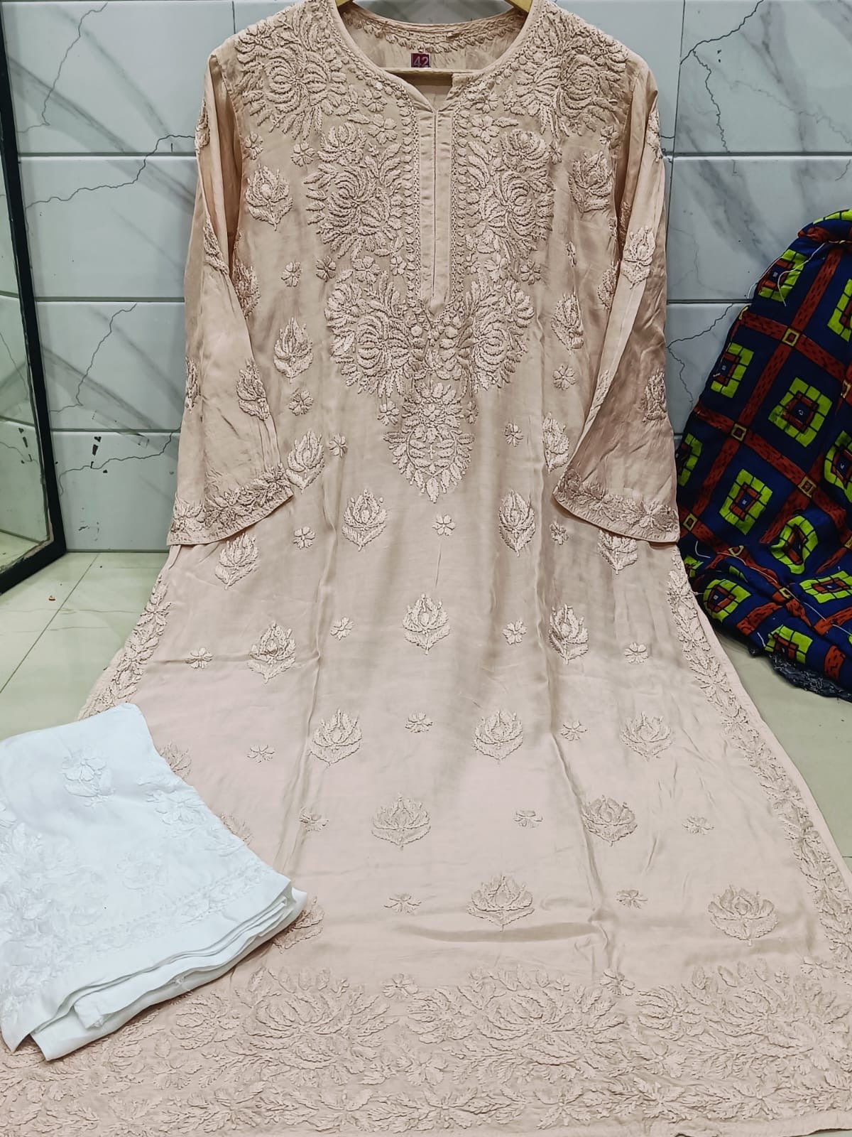 High quality muslin Kurta - chikankariofficial
